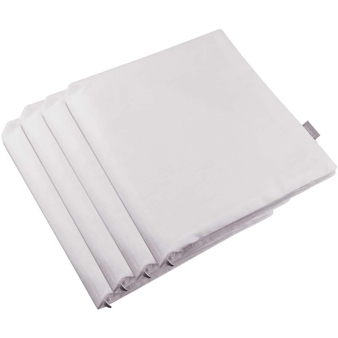 Thmyo 4-Pack 100% Cotton Comfortable Solid Decorative Throw Pillow Case, Square Cushion Cover Pillowcase Sublimation Blank Pillow Covers Diy Throw Pillowcase(20X20 Inch/ 50X50Cm,Light Silver Grey)