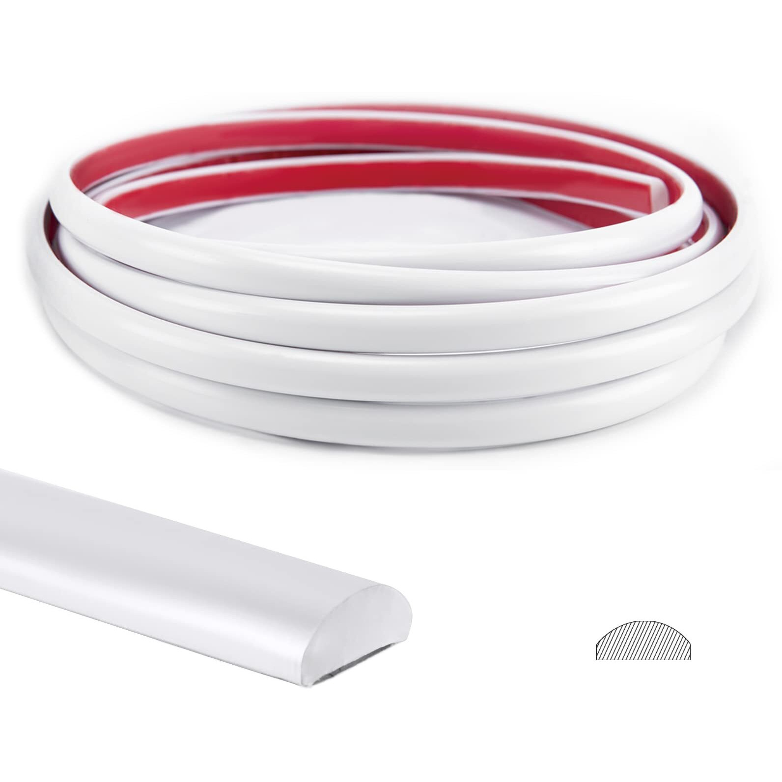 Art3D 10 Ft Peel And Stick Trim For Backsplash Tile Edge, Self-Adhesive Liner For Corner Decor In White