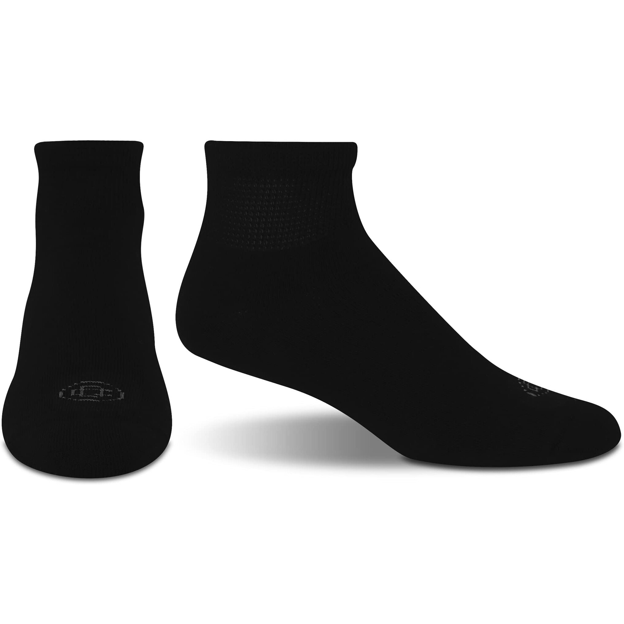 Doctor's Choice Diabetic Socks For Men, Seamless Ankle Socks With Non-Binding Top, Provides Extra Comfort For Gout, 4-Pairs, Black, Large, Size 10-13
