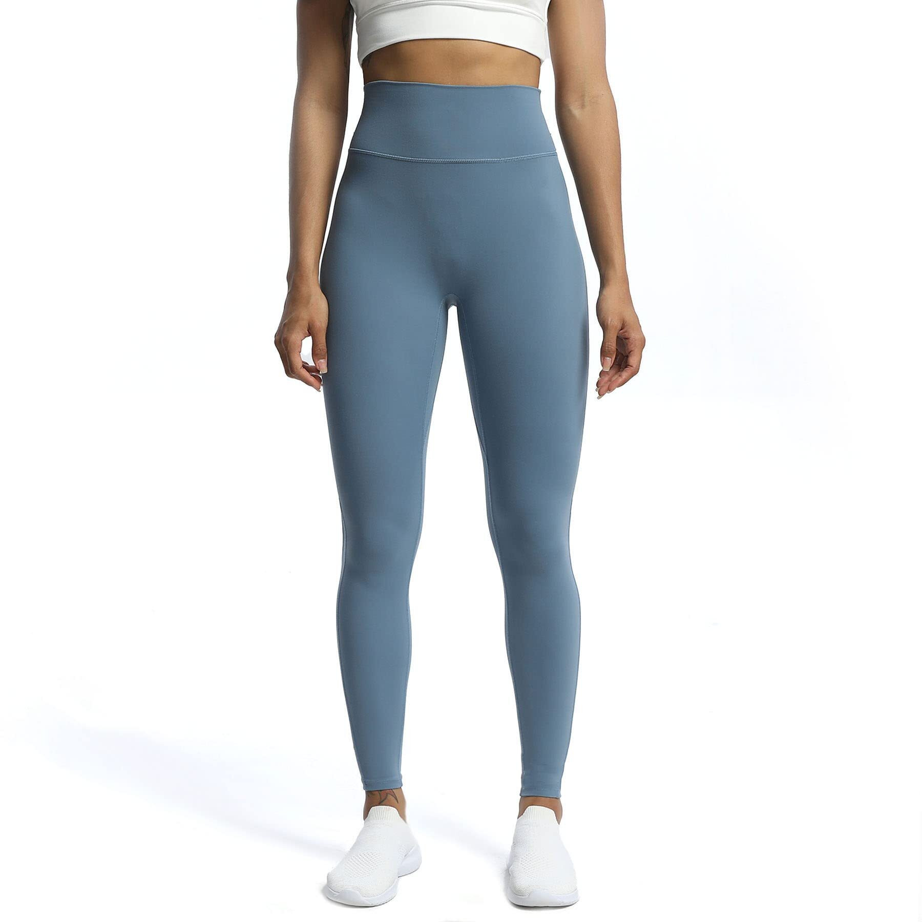 Aoxjox High Waisted Workout Leggings For Women Trinity Yoga Pants 26.5 "" (Steel Blue, Xx-Large)