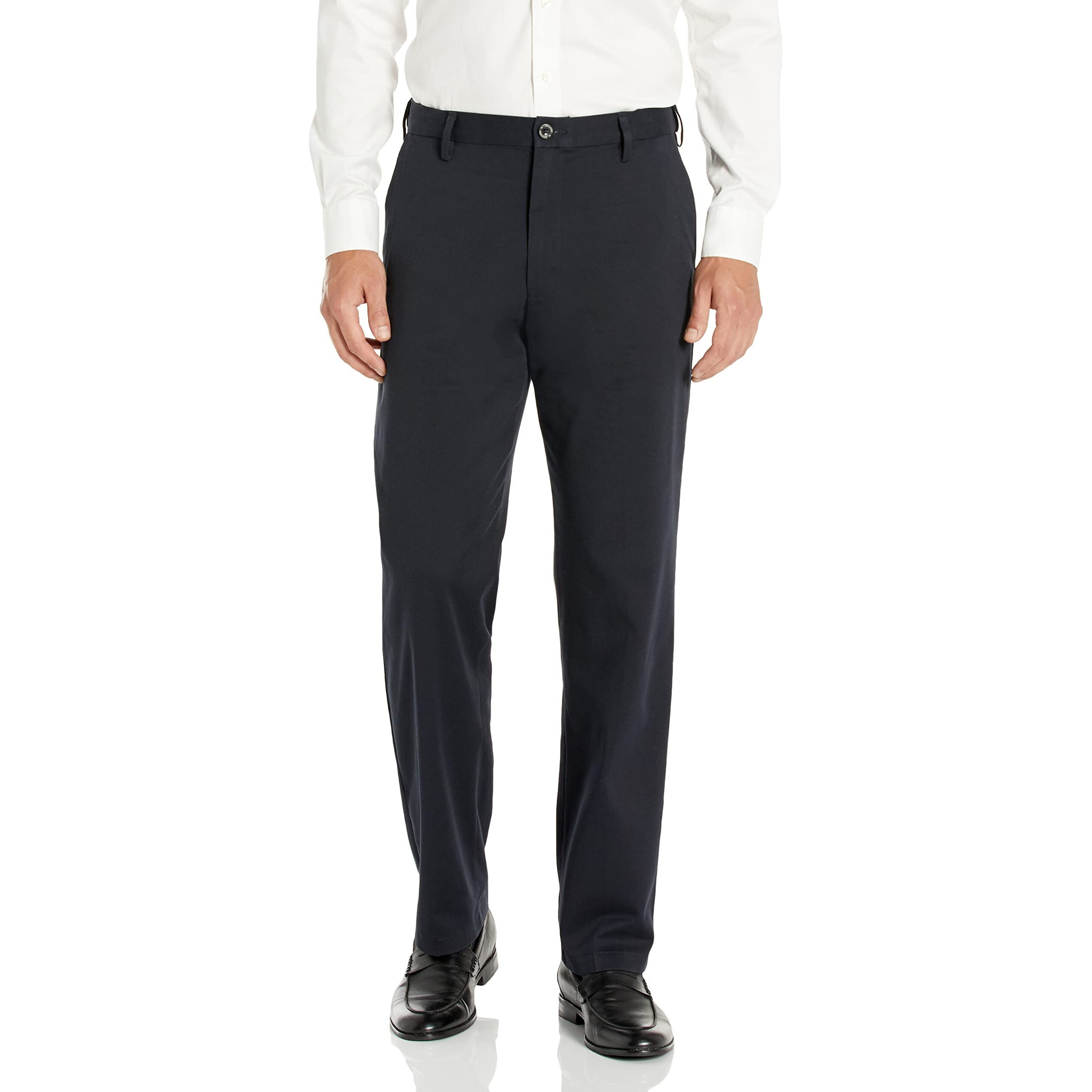 Dockers Men's Relaxed Fit Comfort Khaki Pants, Navy, 36W X 32L