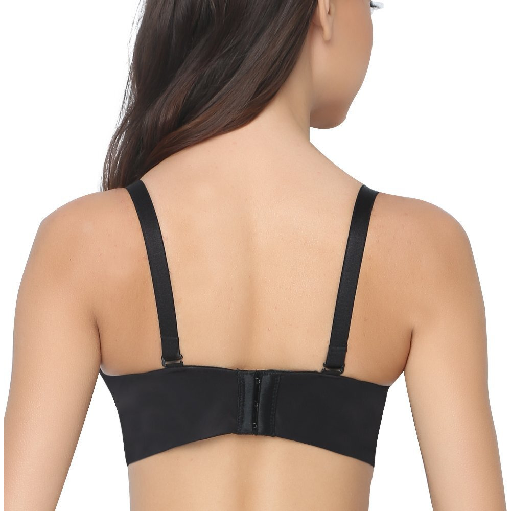 Fallsweet Add Two Cups Bras Brassiere For Women Push Up Padded Unlined (Black, 36C)