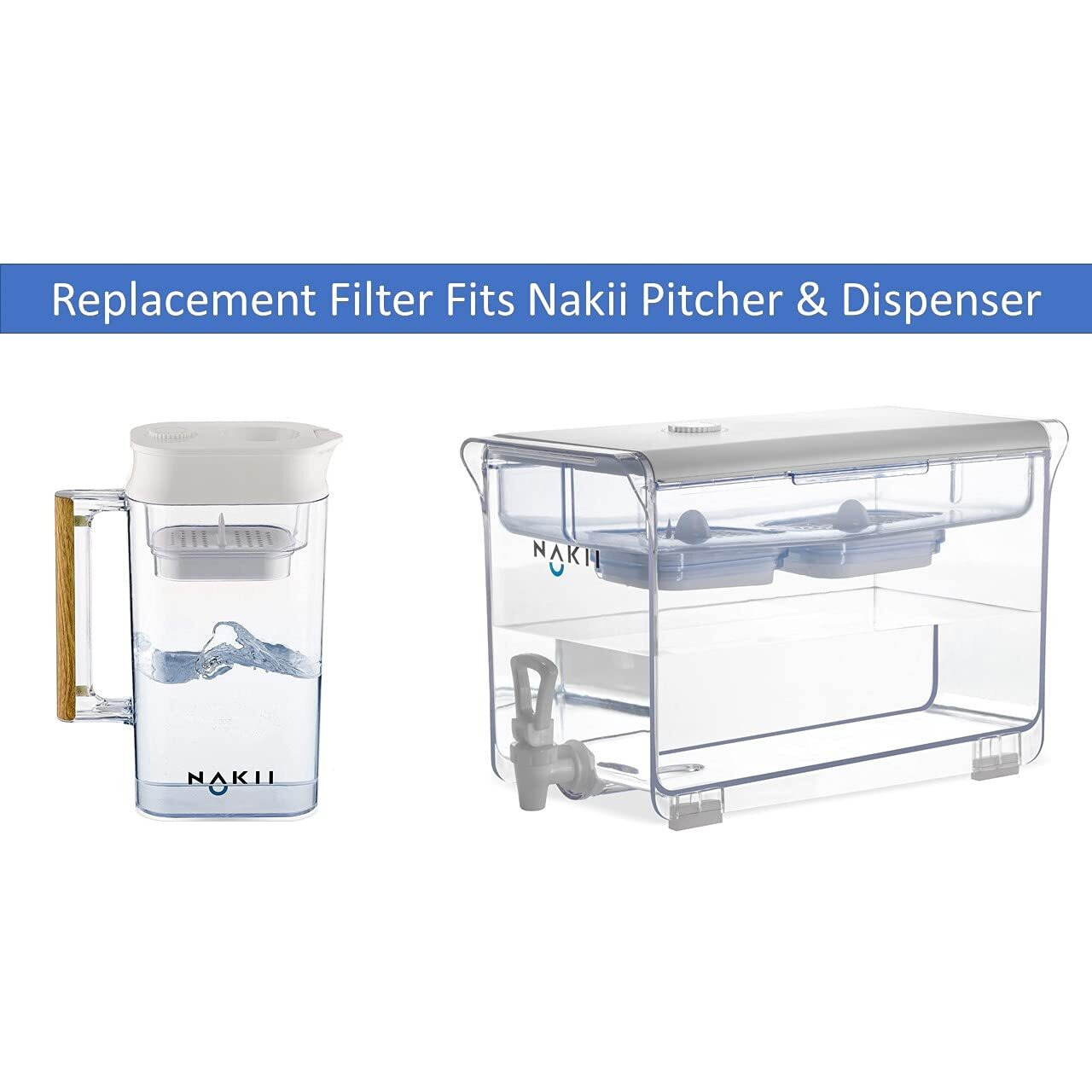Nakii Water Pitcher Replacement Filter For Nfp-100, 3 Count