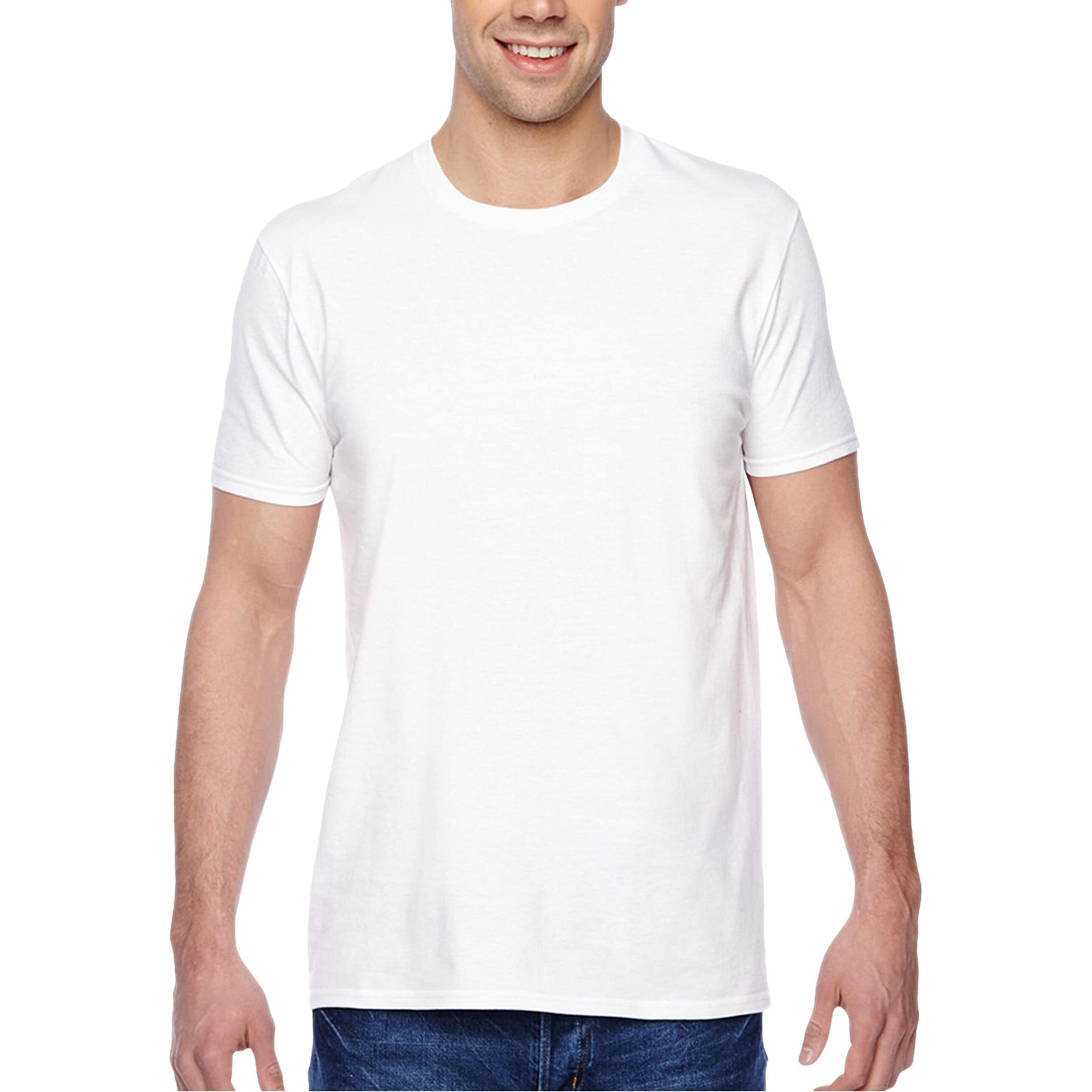 Fruit Of The Loom Mens Premium Tag-Free Cotton Undershirts (Regular And Big & Tall) Undershirt, Regular - Crew 4 Pack White, X-Large Us