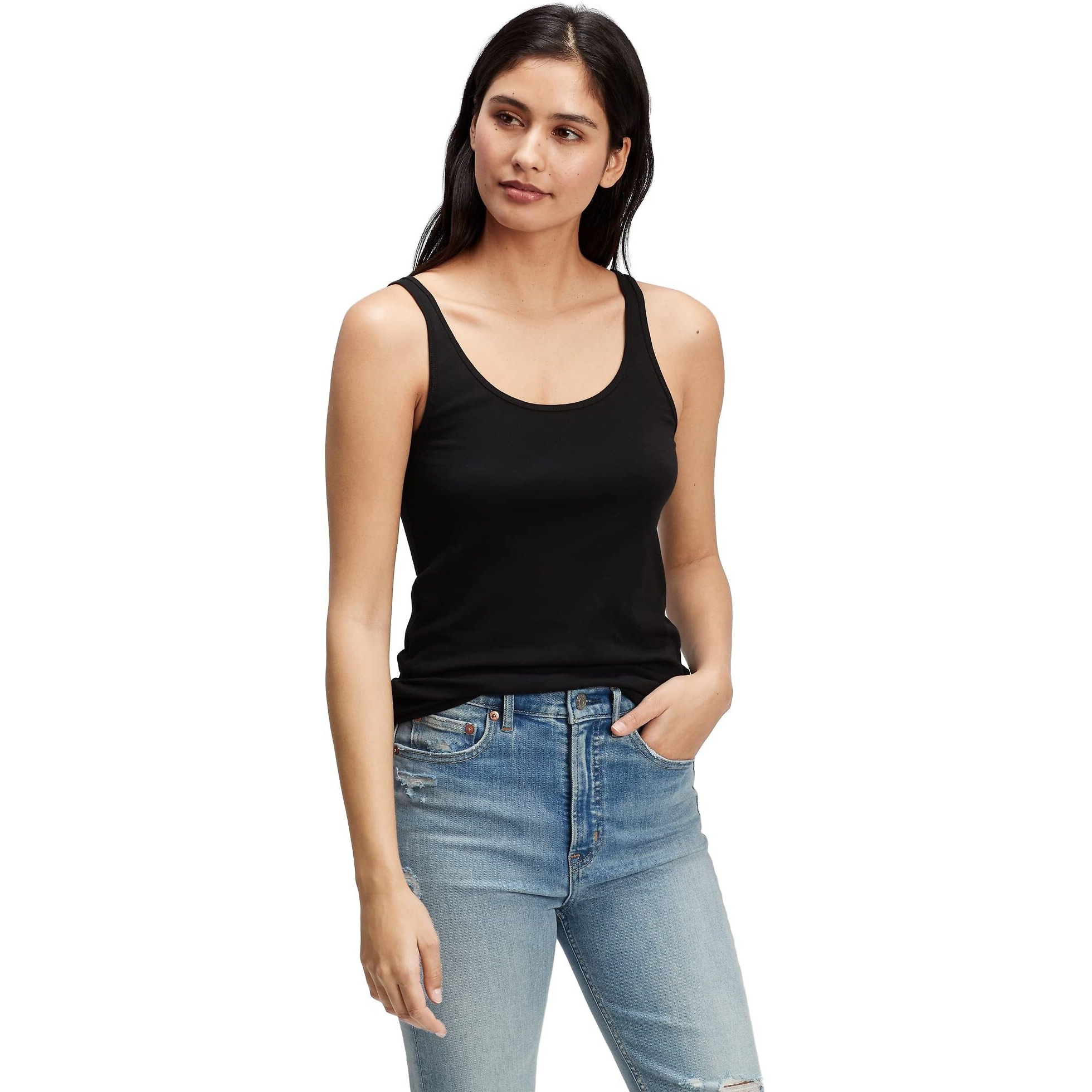 Gap Womens Favorite Tank Top Cami Shirt, True Black V2 2, Xx-Small Us
