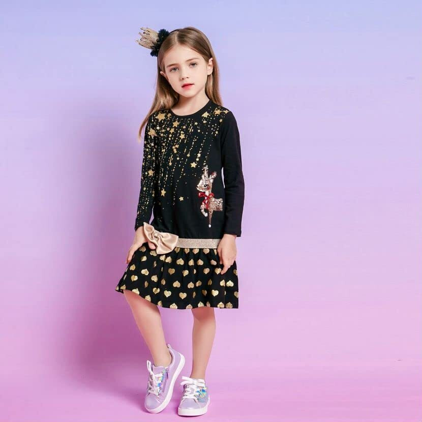 Vikita Toddler Girls Dresses Long Sleeve Girl Dress For Kids 3-8 Years Lh3664, 5T