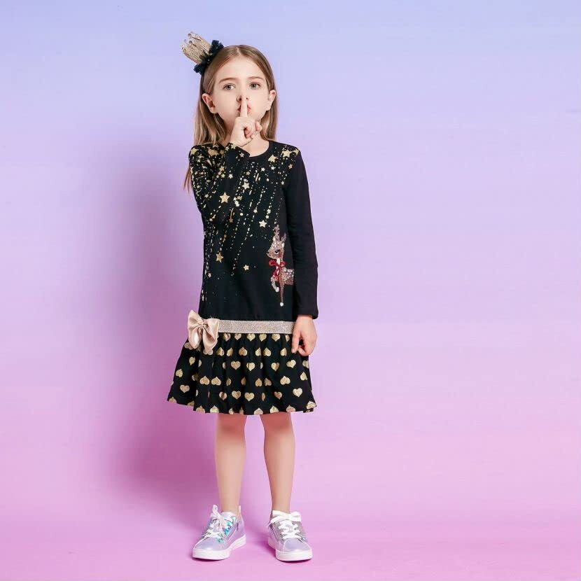 Vikita Toddler Girls Dresses Long Sleeve Girl Dress For Kids 3-8 Years Lh3664, 5T