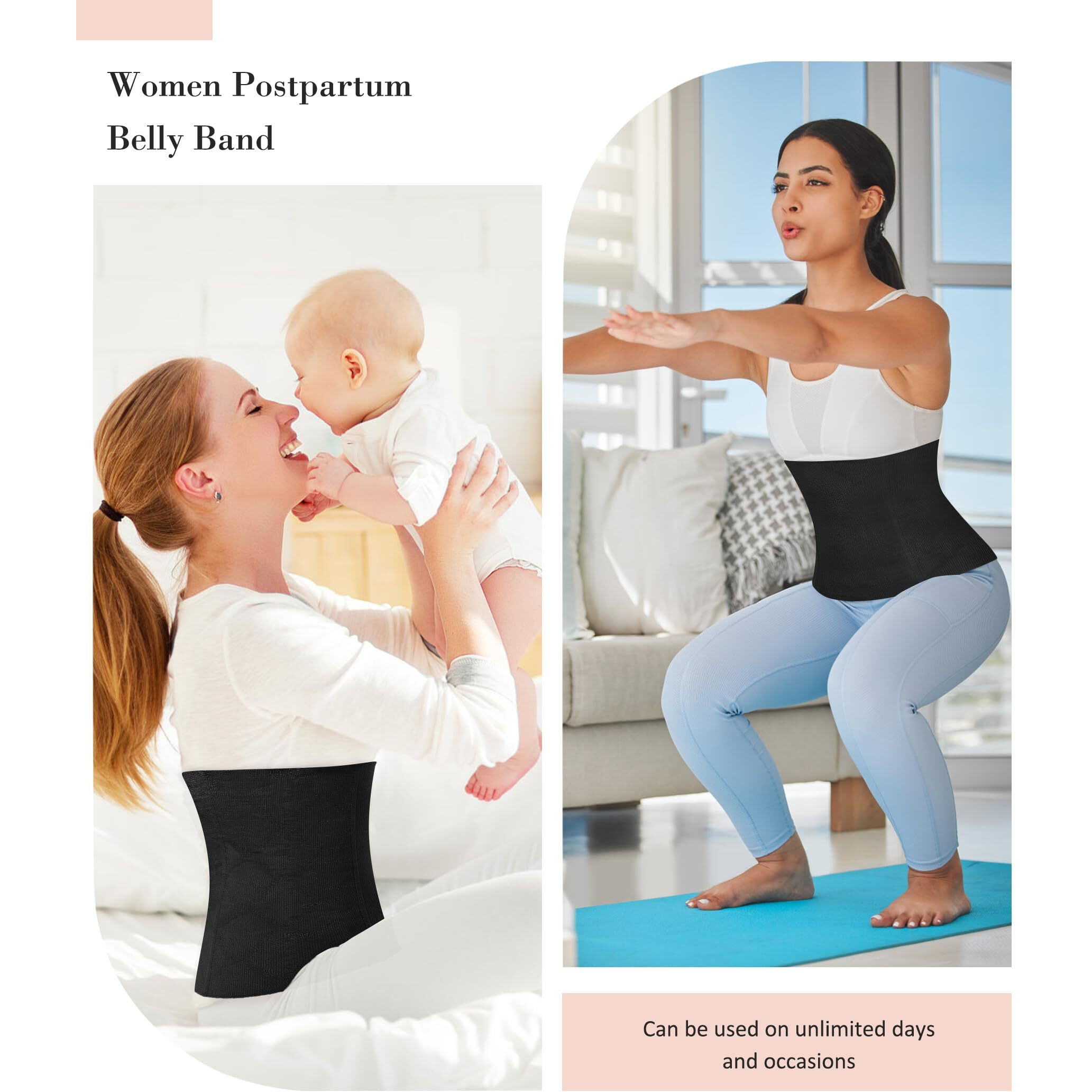 Nebility Womens ' Waist Trainer Tummy Control Waist Cincher Slim Body Shaper (Black Without Hook, M)