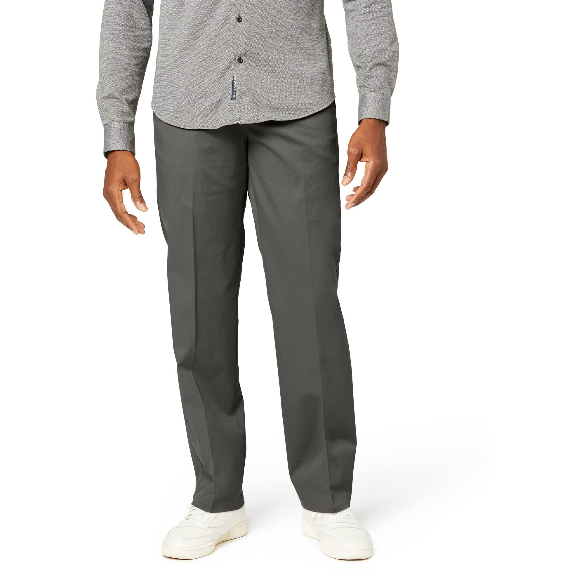 Dockers Men's Classic Fit Workday Khaki Smart 360 Flex Pants (Standard And Big & Tall), Storm Grey, 36W X 30L