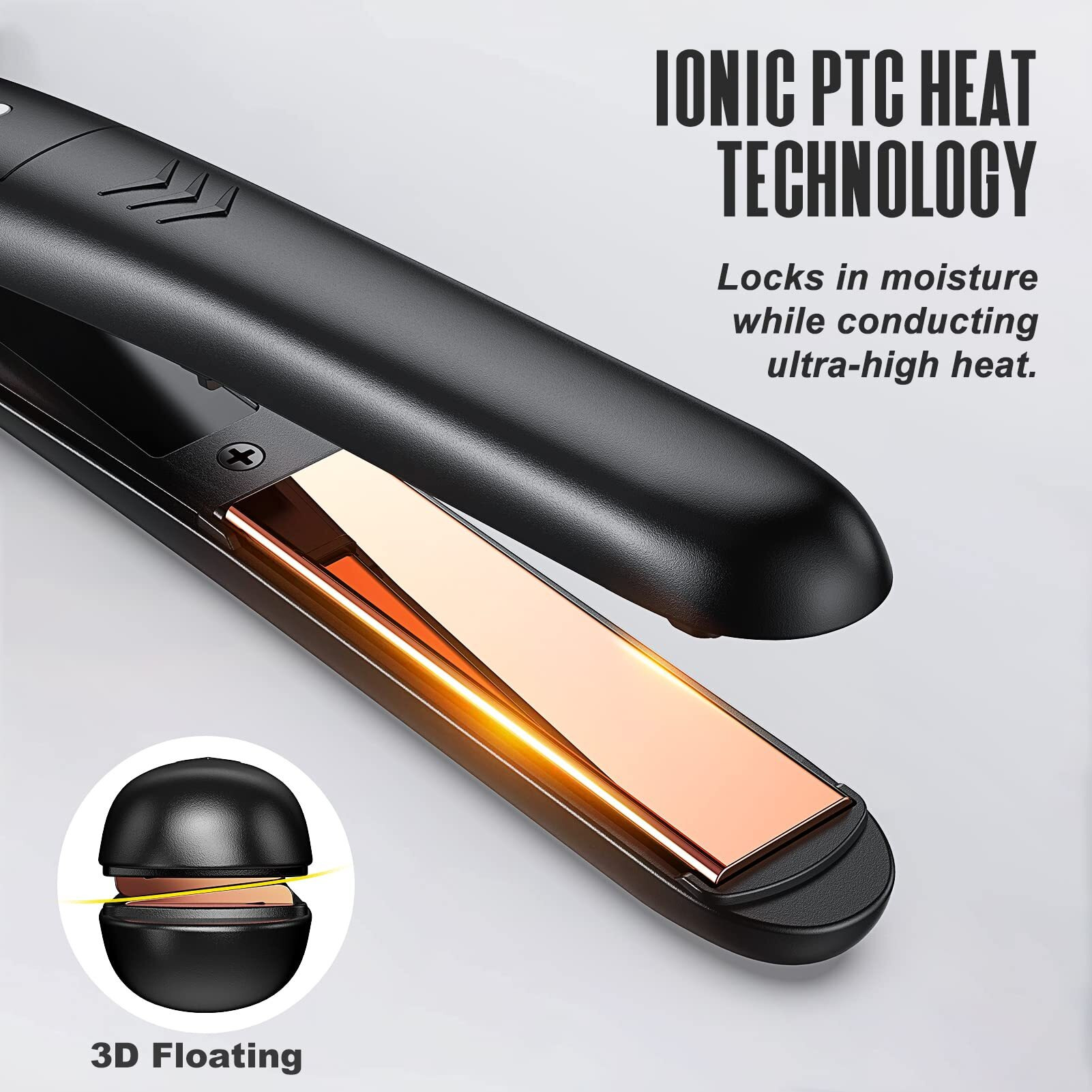 Vanessa Pro Small Size Mini Flat Iron, 100% Pure Titanium Flat Iron For One Pass To Achieve A Sleek Look, Curls Beautifully & Straightens Well - 0.7 Inch