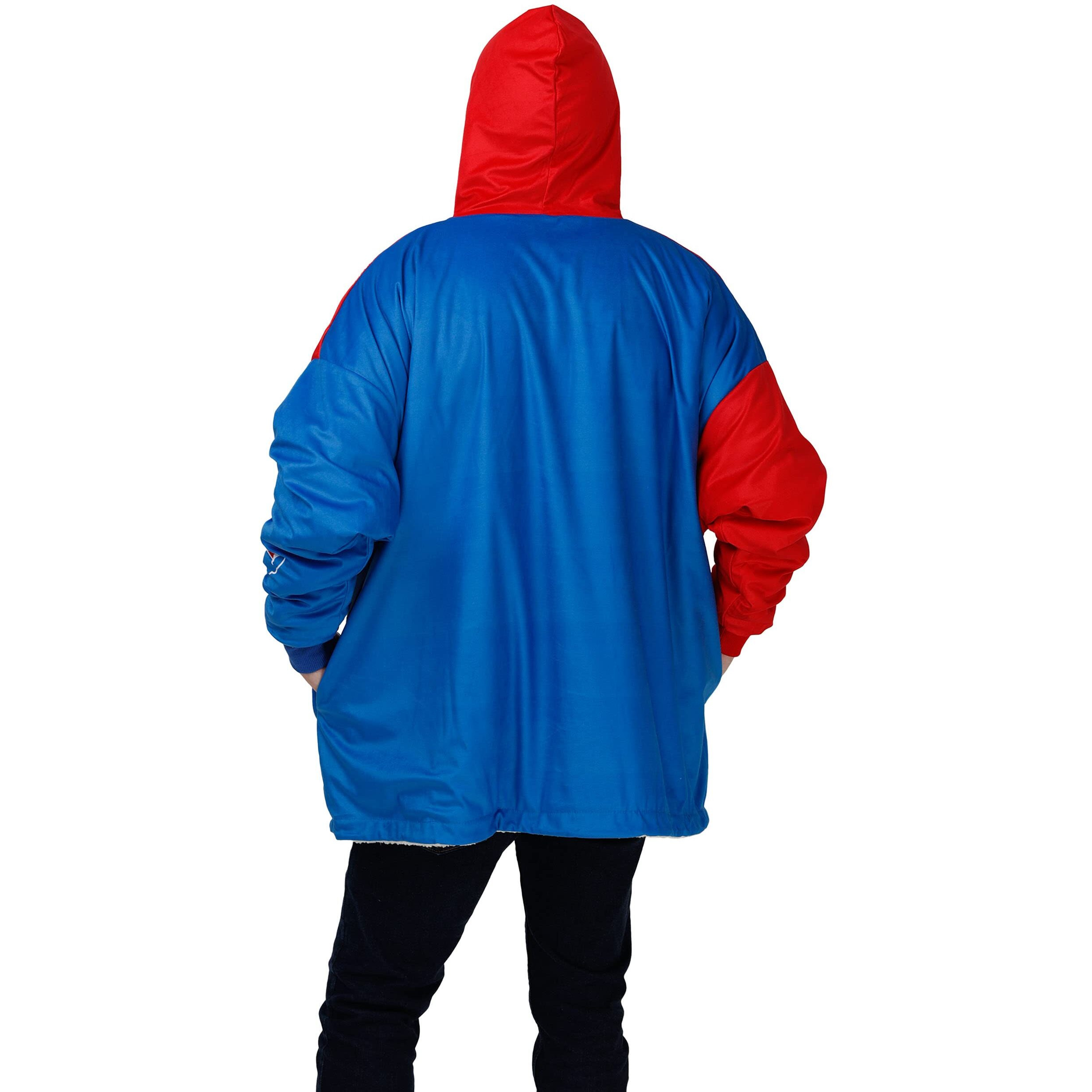 Foco Nfl Buffalo Bills Unisex Reversible Sweatshirt Colorblock Oversized Sherpa Hoodie Hoodeez, One Size (Hdonfsmurbusqvc)
