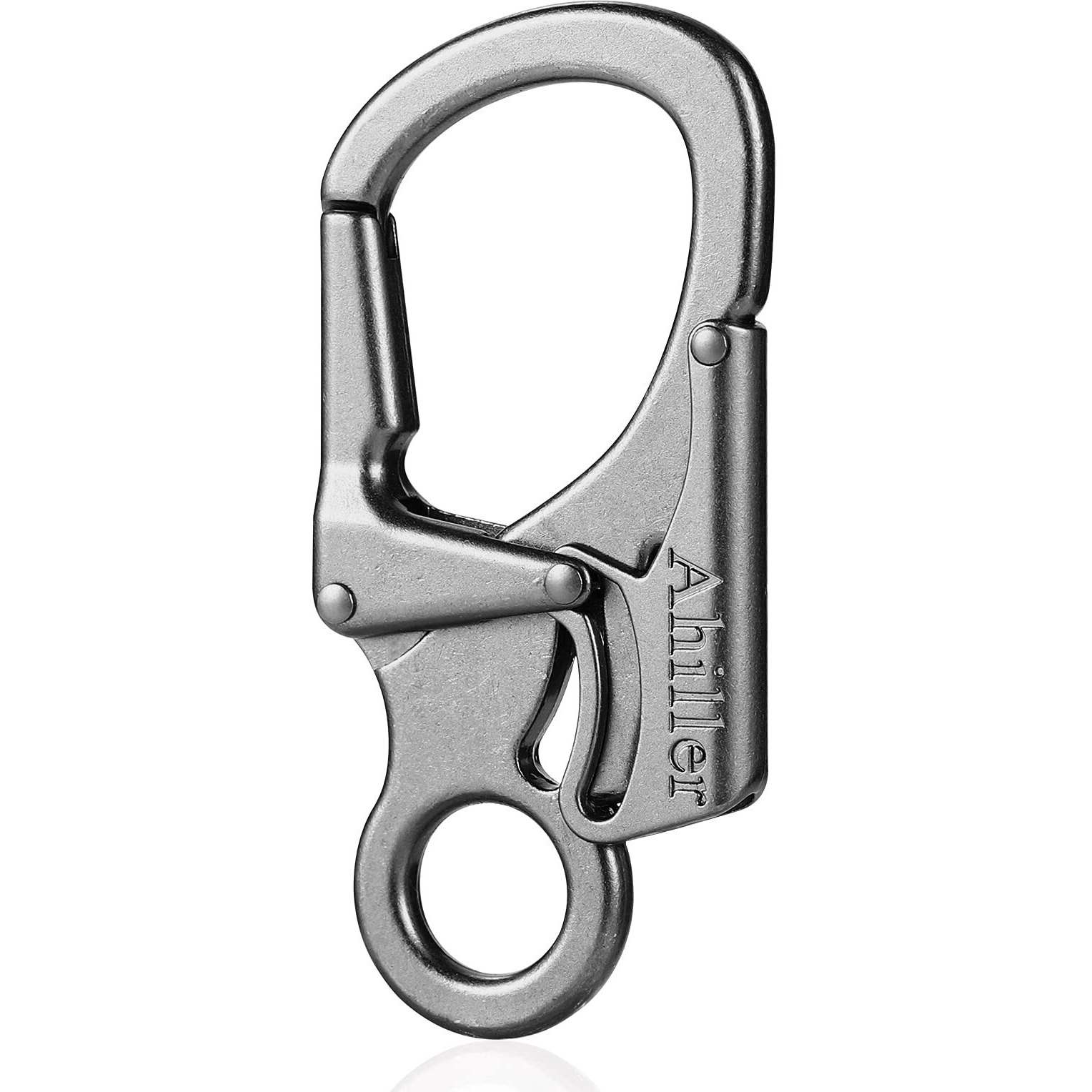 Carabiner Clip, Double Anti-Misopening Locking Design, 2.95'' In Alloy Carabiner Keychain For Outdoor Camping, Key Ring Clip (Black)