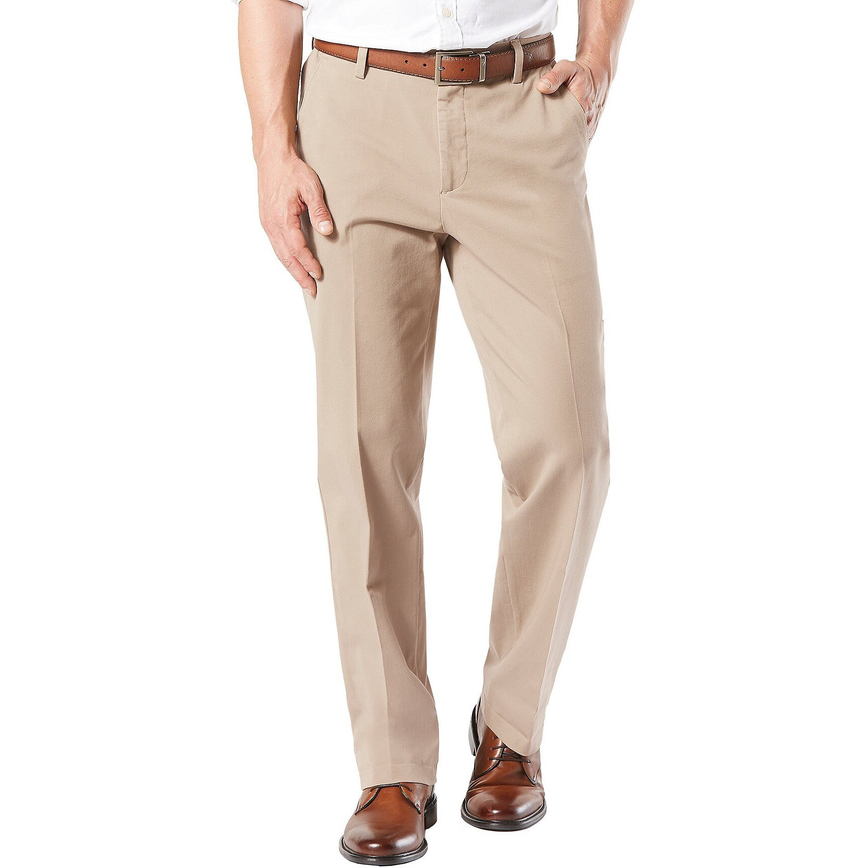 Dockers Men's Classic Fit Workday Khaki Smart 360 Flex Pants (Standard And Big & Tall), Safari Beige, 44W X 29L