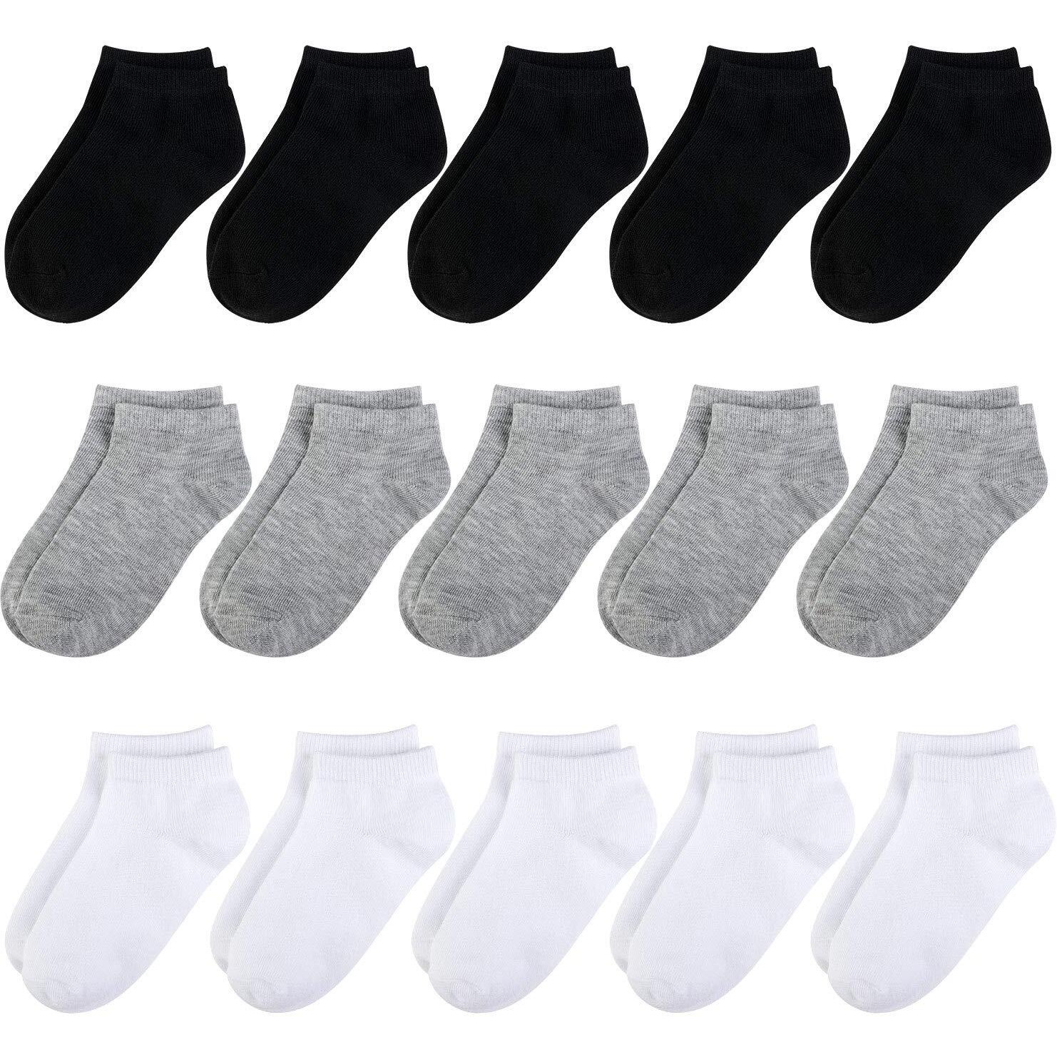Booph Kids Socks For Boys Girls Low Cut Athletic Ankle Socks 4-6 Years Multi01