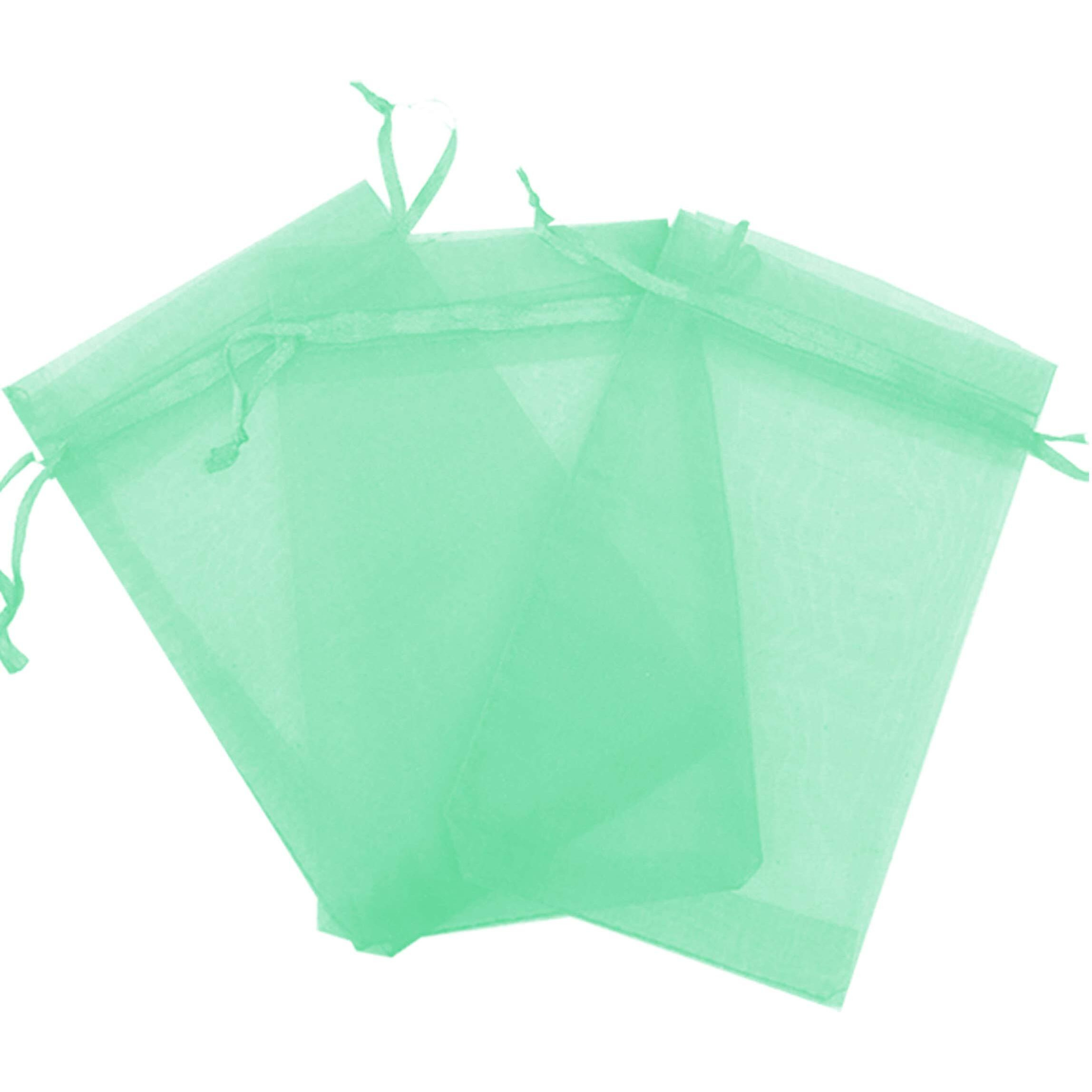 100 Pcs Mint Green 5X7 Sheer Drawstring Organza Bags Jewelry Pouches Wedding Party Favor Gift Bags Gift Bags Candy Bags Kyezi Design And Craft]