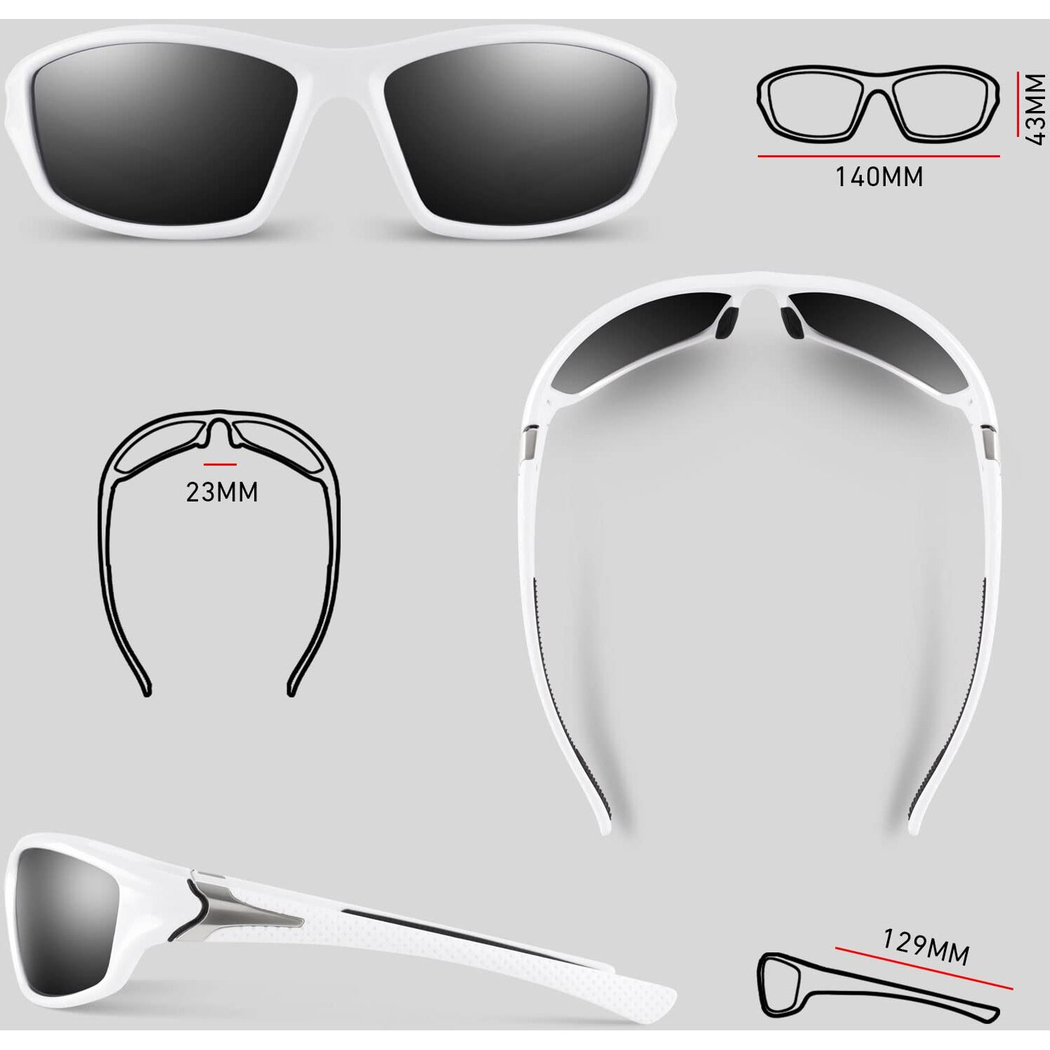 Wearoyo Polarized Sports Sunglasses For Men Women,Cycling Running Driving Fishing Trekking Sun Glasses 100% Uv Protection