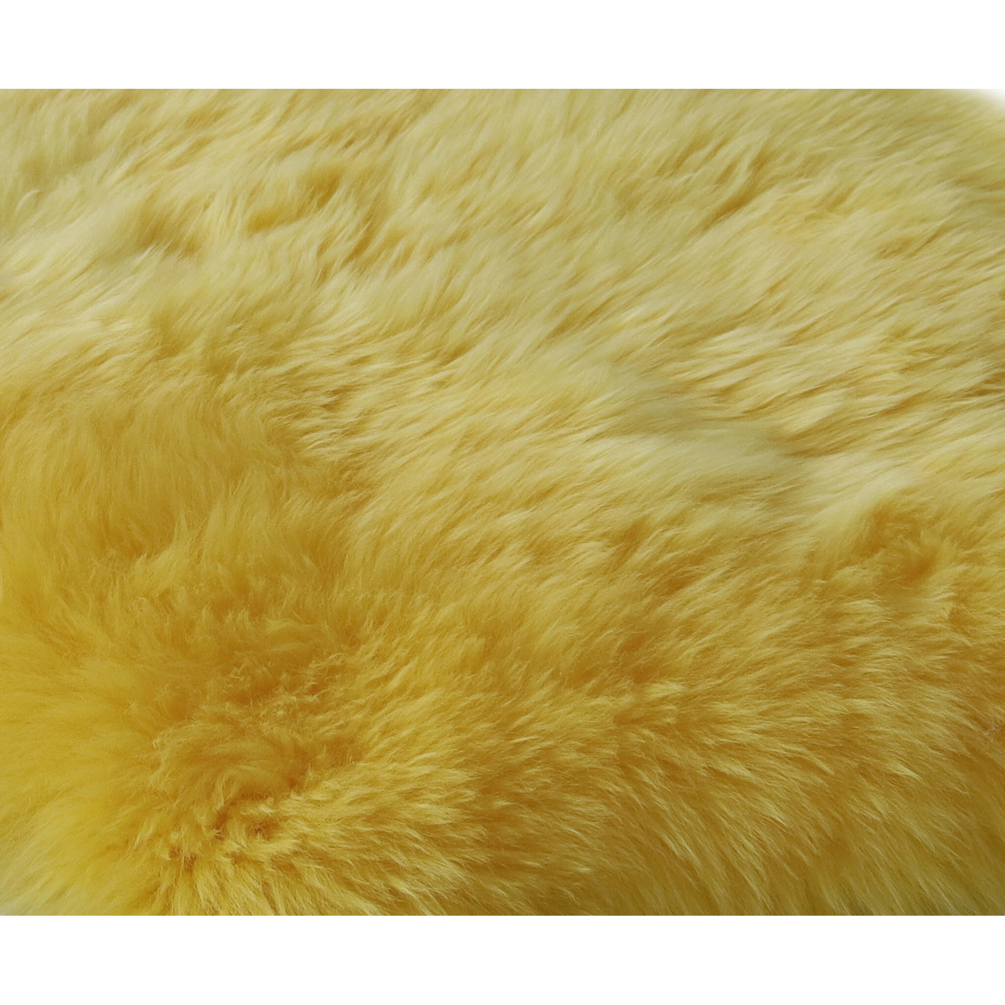 2' X 3' Yellow New Zealand Natural Sheepskin Rug
