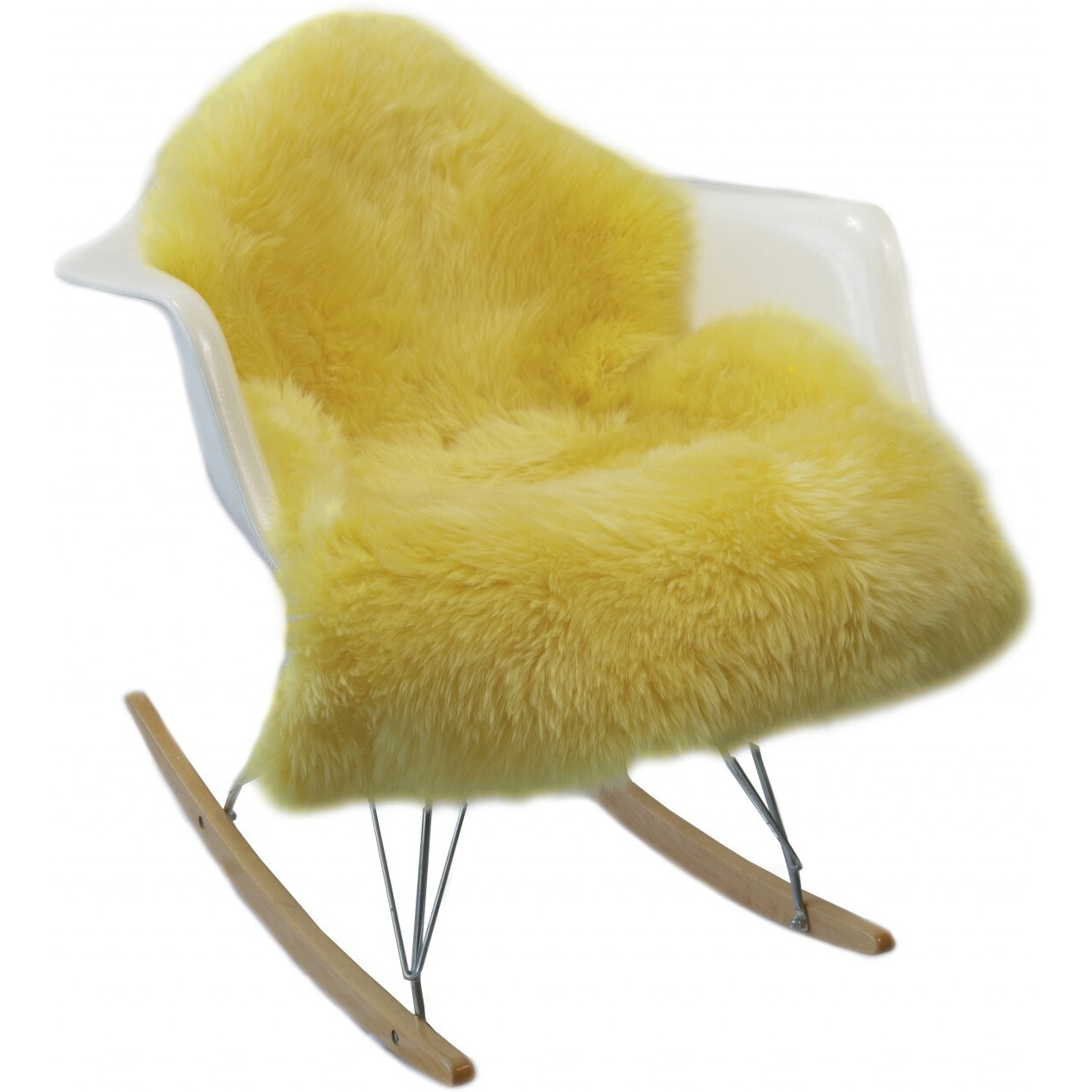 2' X 3' Yellow New Zealand Natural Sheepskin Rug