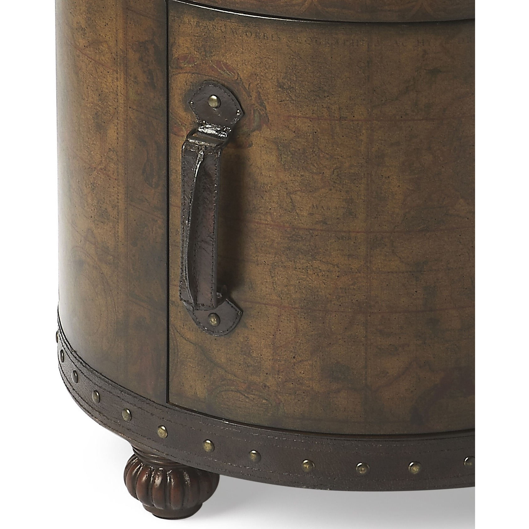 Old World Map Duffel Table