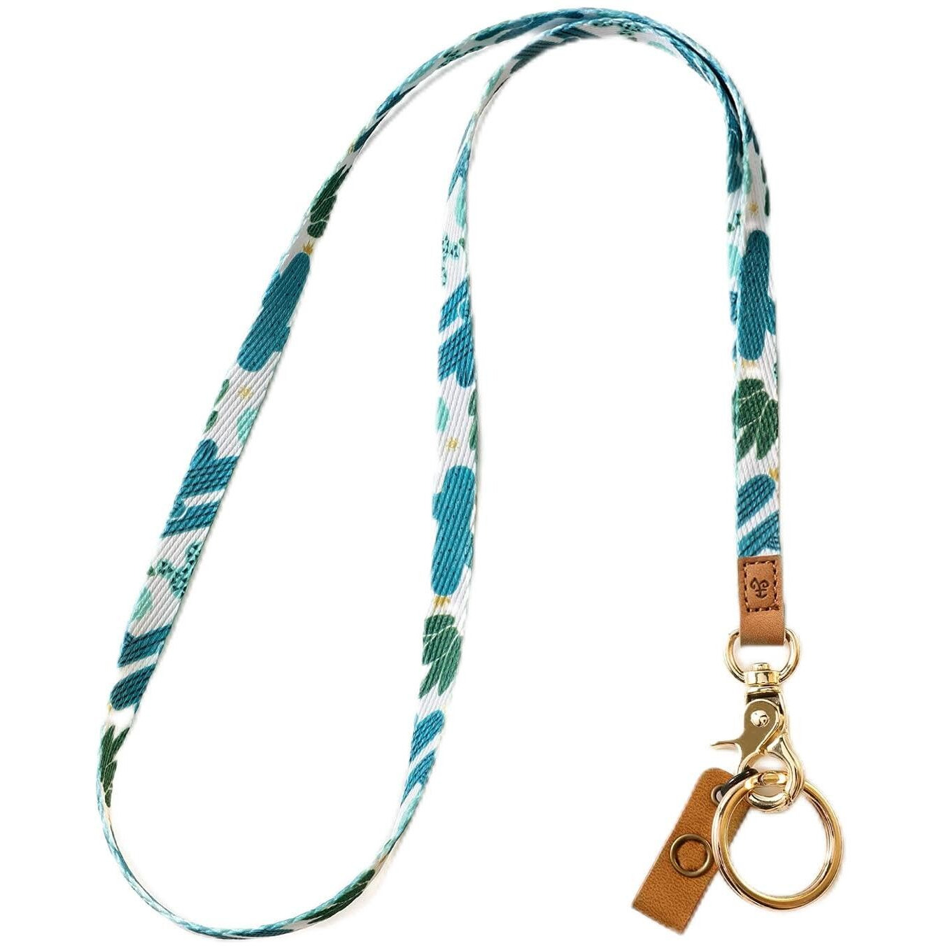 Mngarista Neck Lanyard For Keys, Floral Key Lanyard For Women, Durable Id Lanyards With Keyring And Clasp For Id Badges, School Id Or Wallets, Cactus