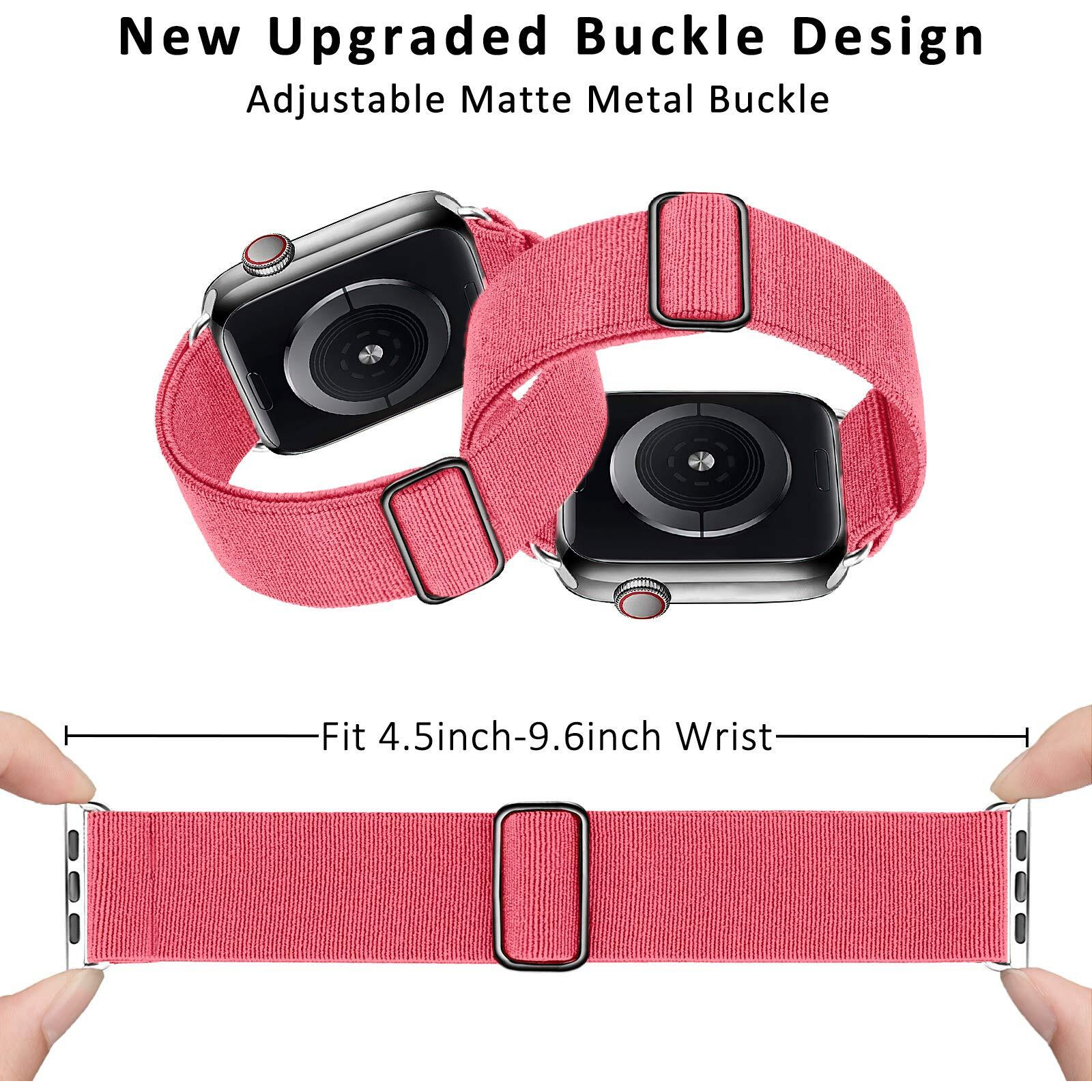 Greatfine Stretchy Solo Loop Strap Compatible With Apple Watch Band 38Mm 40Mm 44Mm 41Mm 42Mm 45Mm 49Mm, Elastic Nylon Watch Band Women Men Sport Strap For Iwatch Series 9 8 7 6 5 4 3 2 1 Se Ultra 2,G