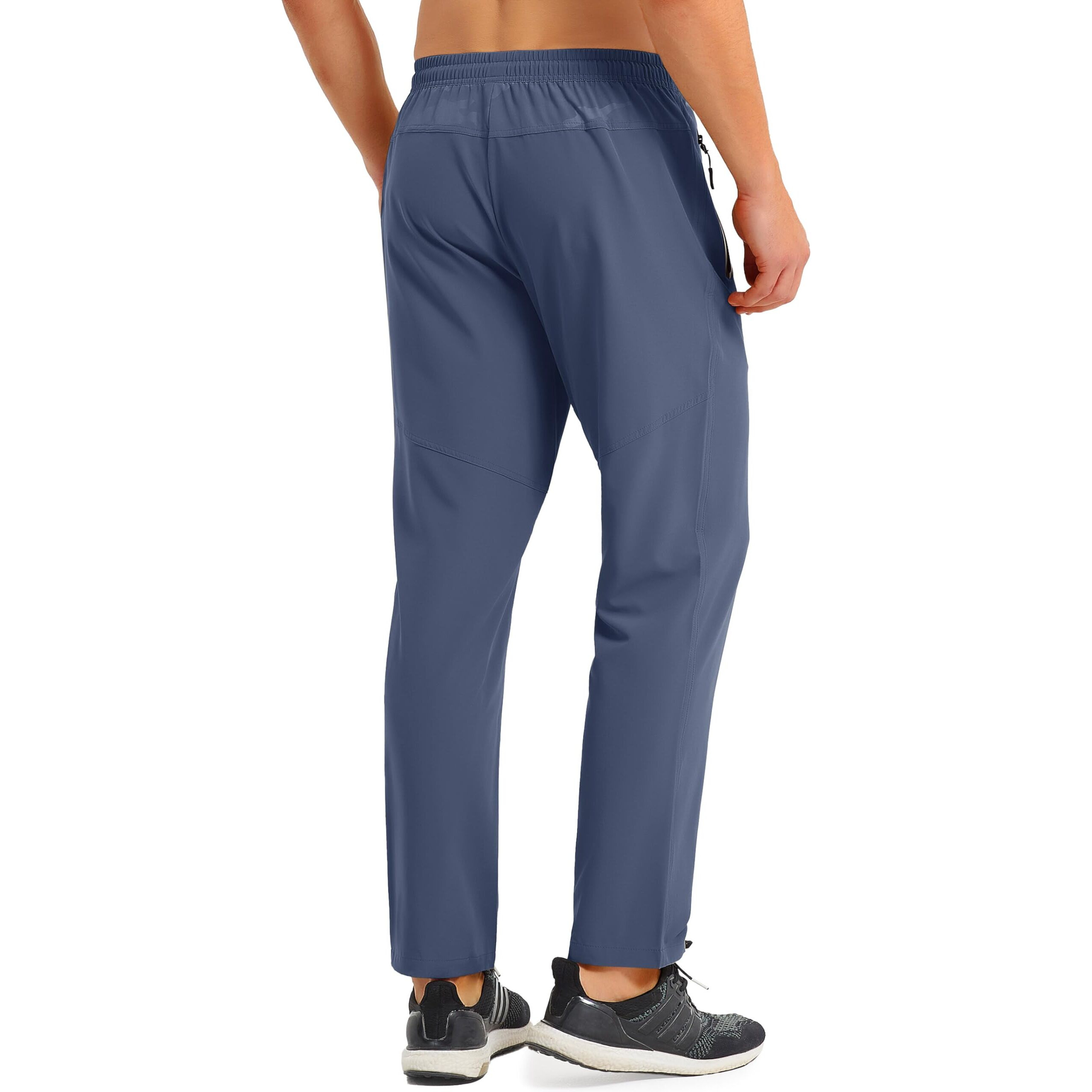 Magcomsen Mens Pants Stretch Gym Pants Quick Dry Workout Athletic Pants Lightweight Sweatpants With Pockets Sweat Pants Men Adult Blue
