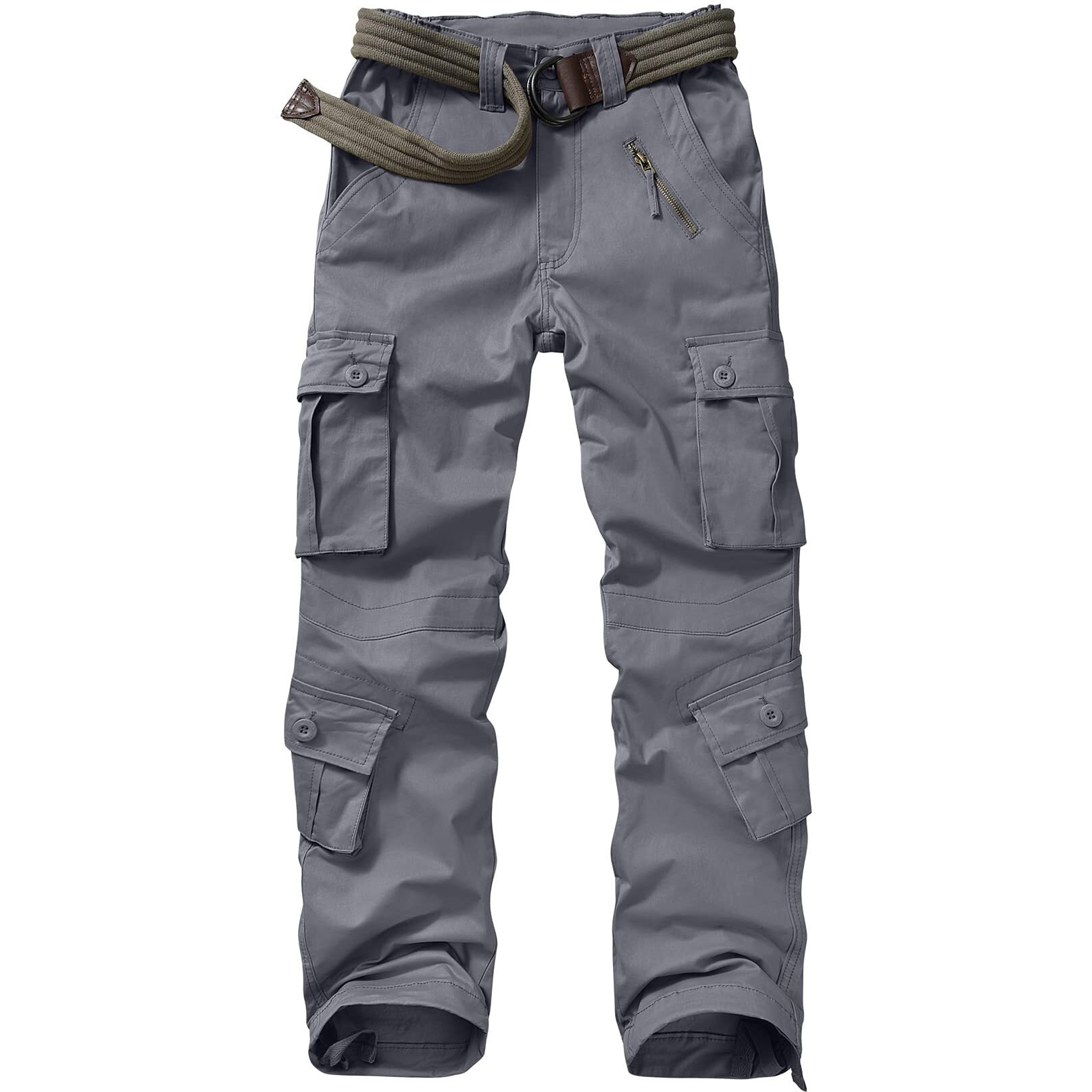 Alfiudad Women's Cargo Pants Tactical Military Army Hiking Combat Work Pants Trousers With 8 Pockets,Grey,29(Us 8)