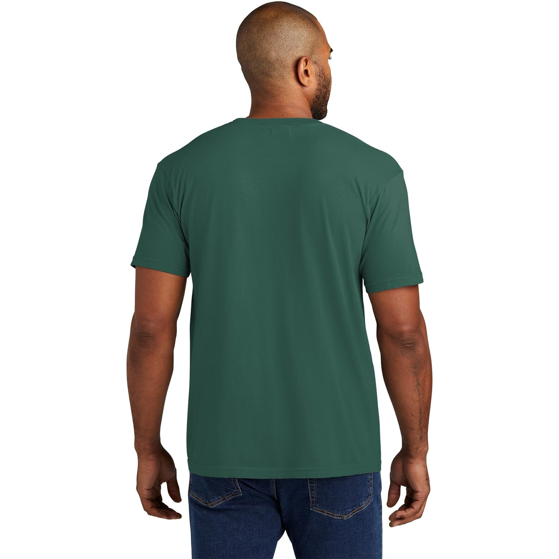 Comfort Colors Men 's Adult Short Sleeve Pocket Tee, Style 6030 (Large, Emerald)