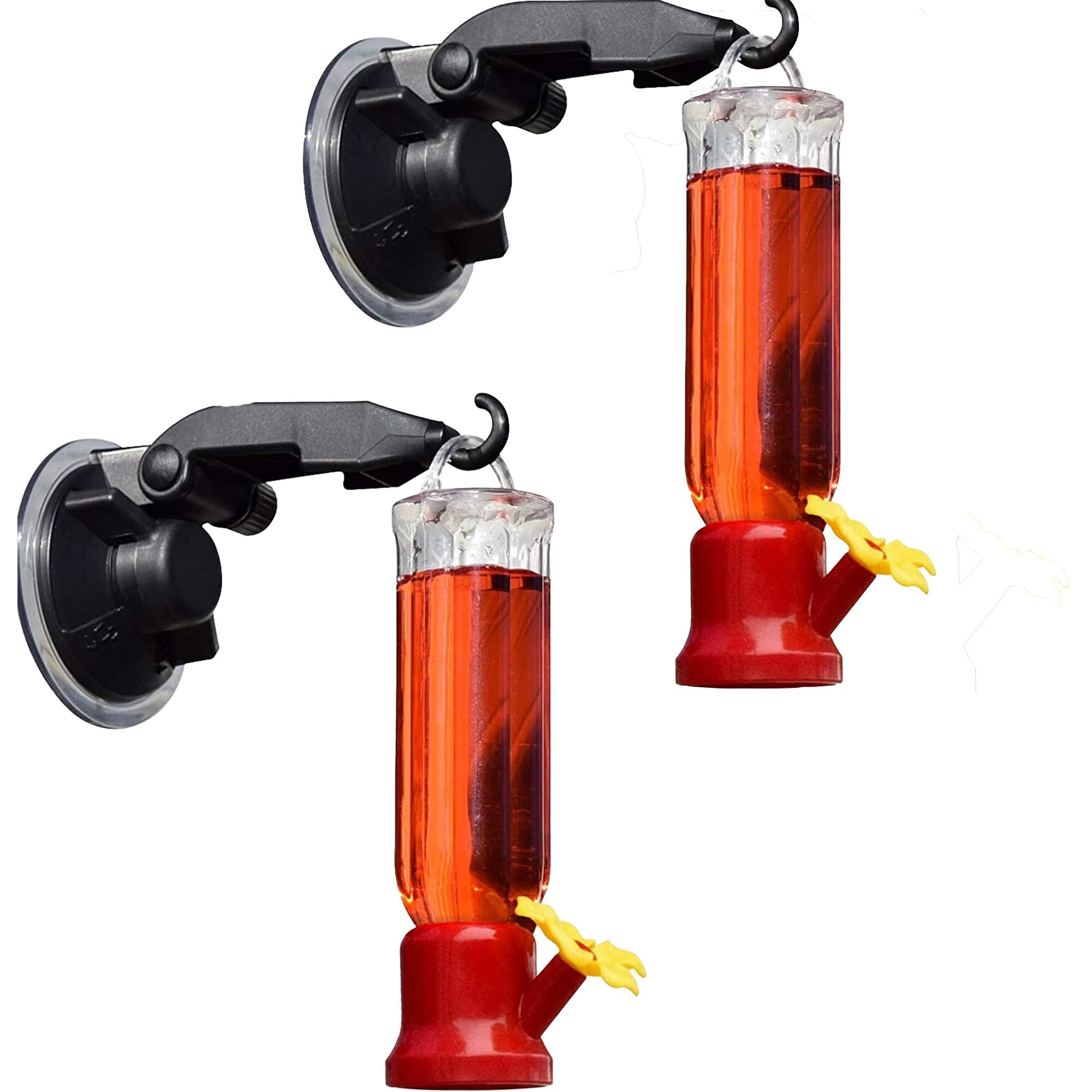 Window Hummingbird Feeder With Strong Suction Cups (2 Pack) Small Humming Birds Feeders For Outside - Humming Bird Feeder Gifts For Mom, Gifts For Dad, Gifts For Grandma