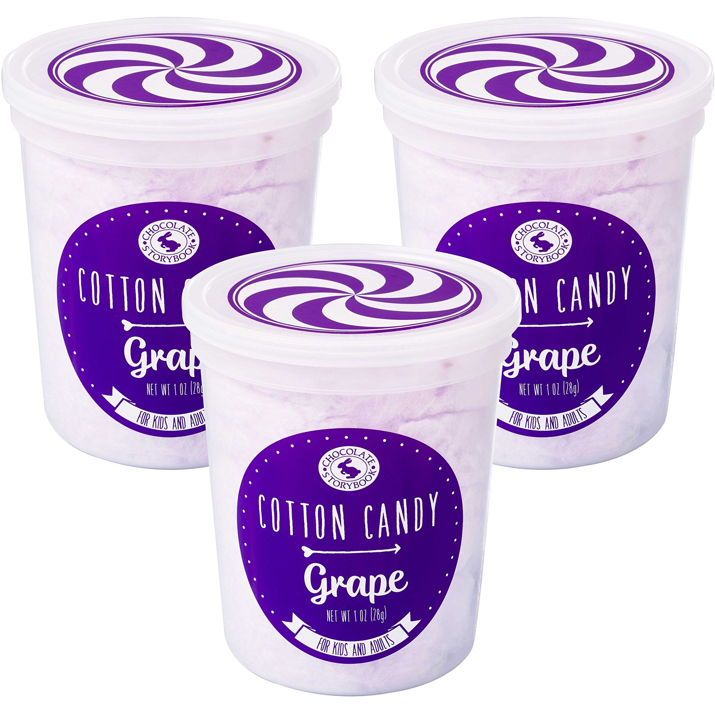 Purple Grape Cotton Candy 3 Pack - Unique Idea For Holidays, Birthdays, Gag Gifts, Party Favors
