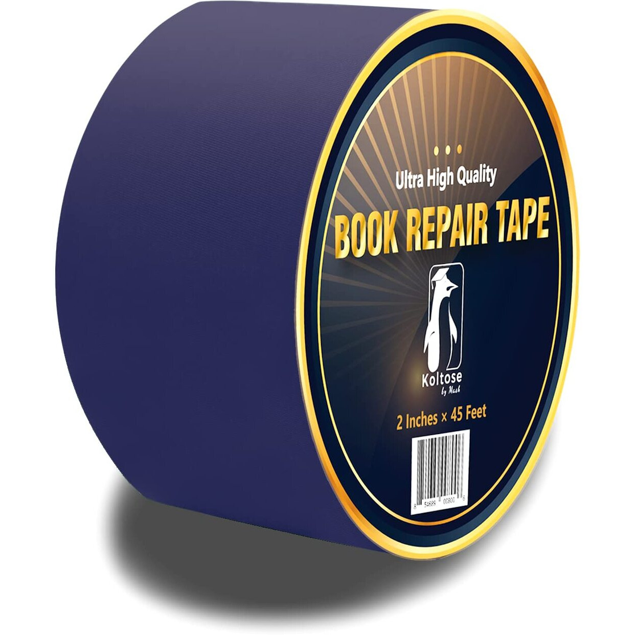 Blue Bookbinding Tape, Blue Cloth Book Repair Tape For Bookbinders, Blue Fabric Hinging Tape, Craft Tape, 2"" Inches By 45' Feet, Acid Free And Archival Safe Tape For Crafts & Book Repair
