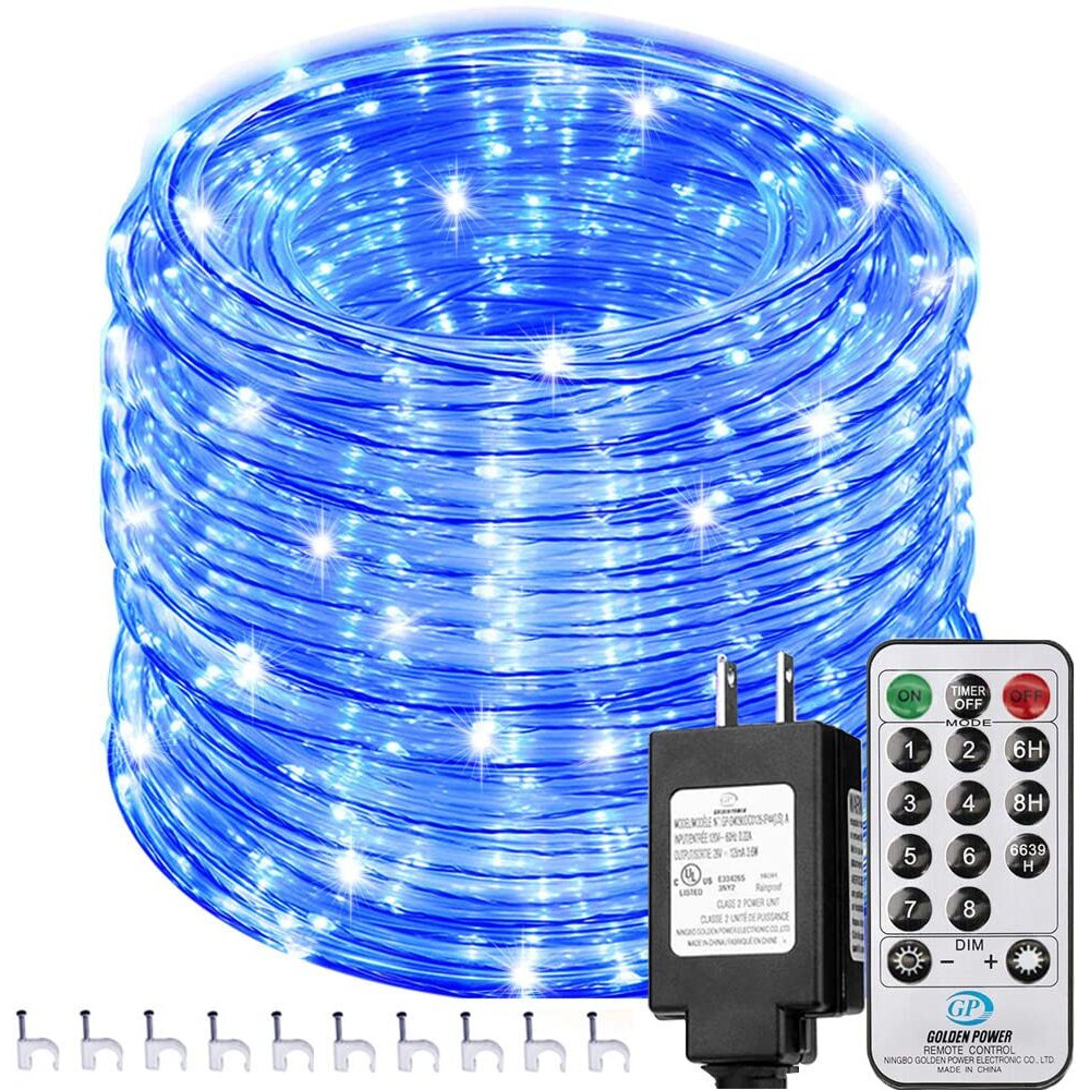 Solhice 75Ft Led Rope Lights Blue Outdoor, 280 Leds Waterproof Dimmable Christmas Led Tube Light With Timer For Deck, Patio, Wedding, Bedroom Indoor Decor (Not Connectable)