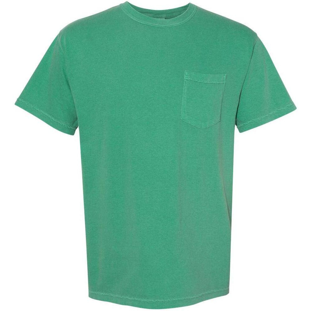 Comfort Colors Men 's Adult Short Sleeve Pocket Tee, Style 6030 (Large, Grass)
