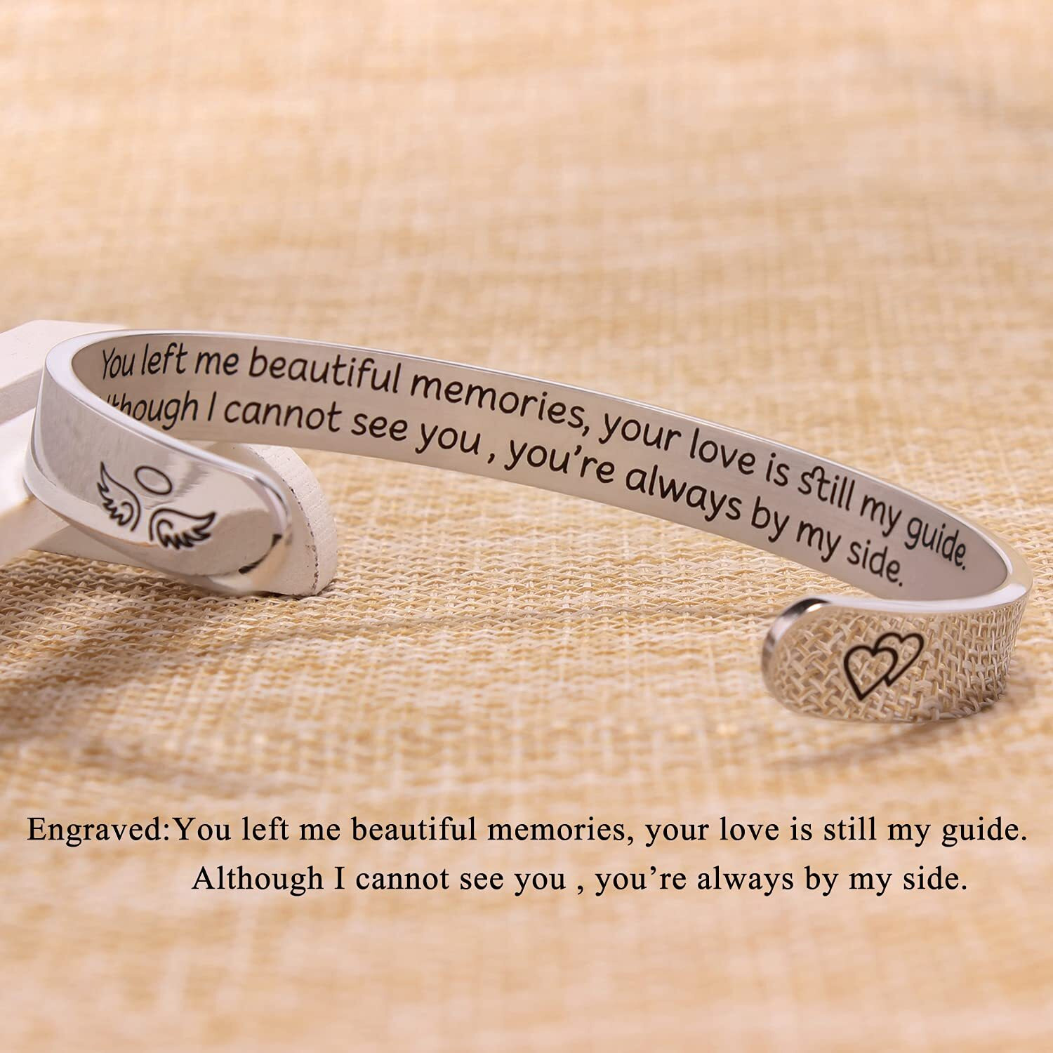 Btysun Memorial Gifts For Loss Of Mother Father Grandma Son Daughter Loved One Bereavement Gifts Sympathy Bracelets For Women Her Condolences Quotes Engraved Jewelry