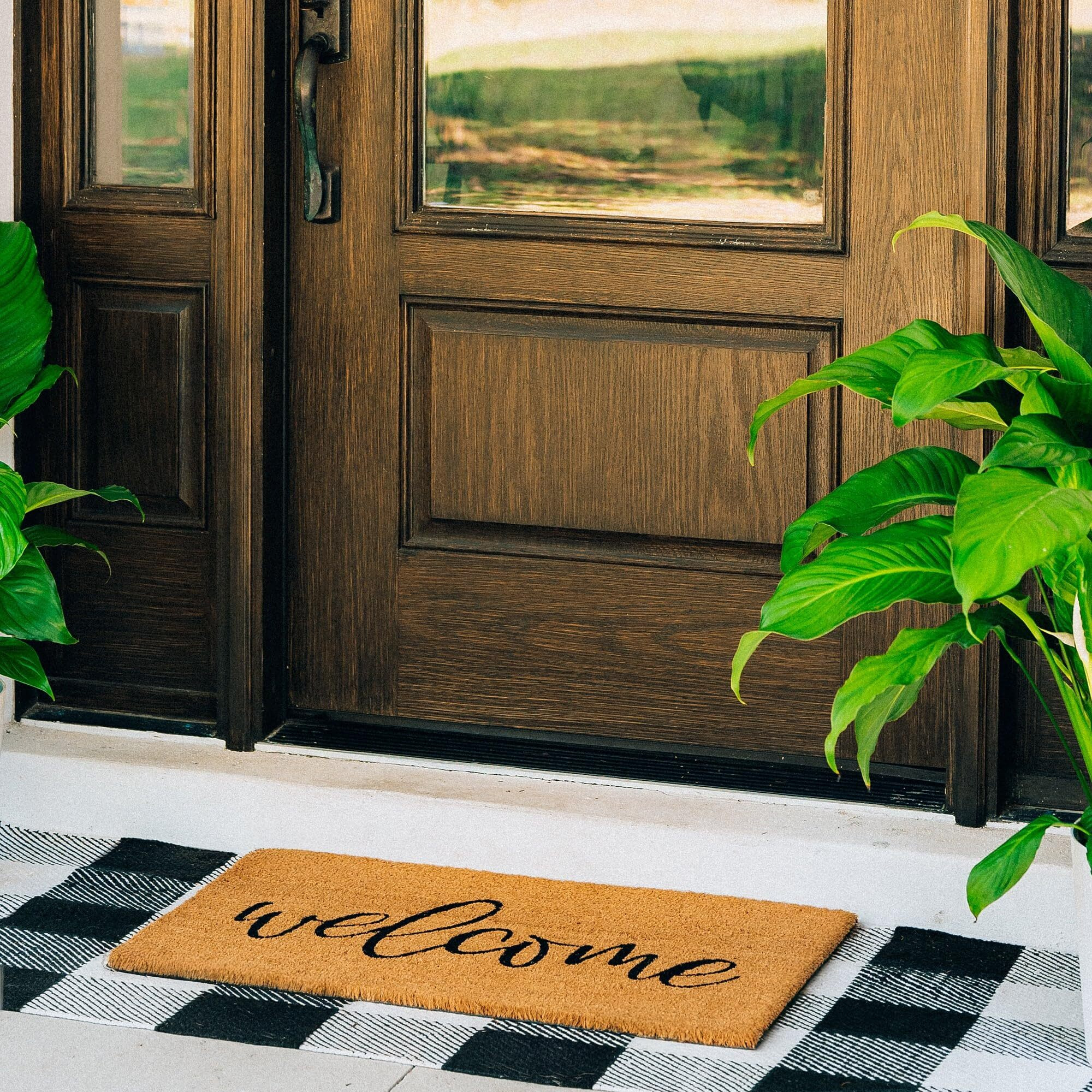 Theodore Magnus Door Mat - Coir Doormat For Outdoor Entrance, Durable Welcome Mat With Non-Slip Backing, Perfect For Front Door And Entryway - Outdoor/Indoor - Welcome