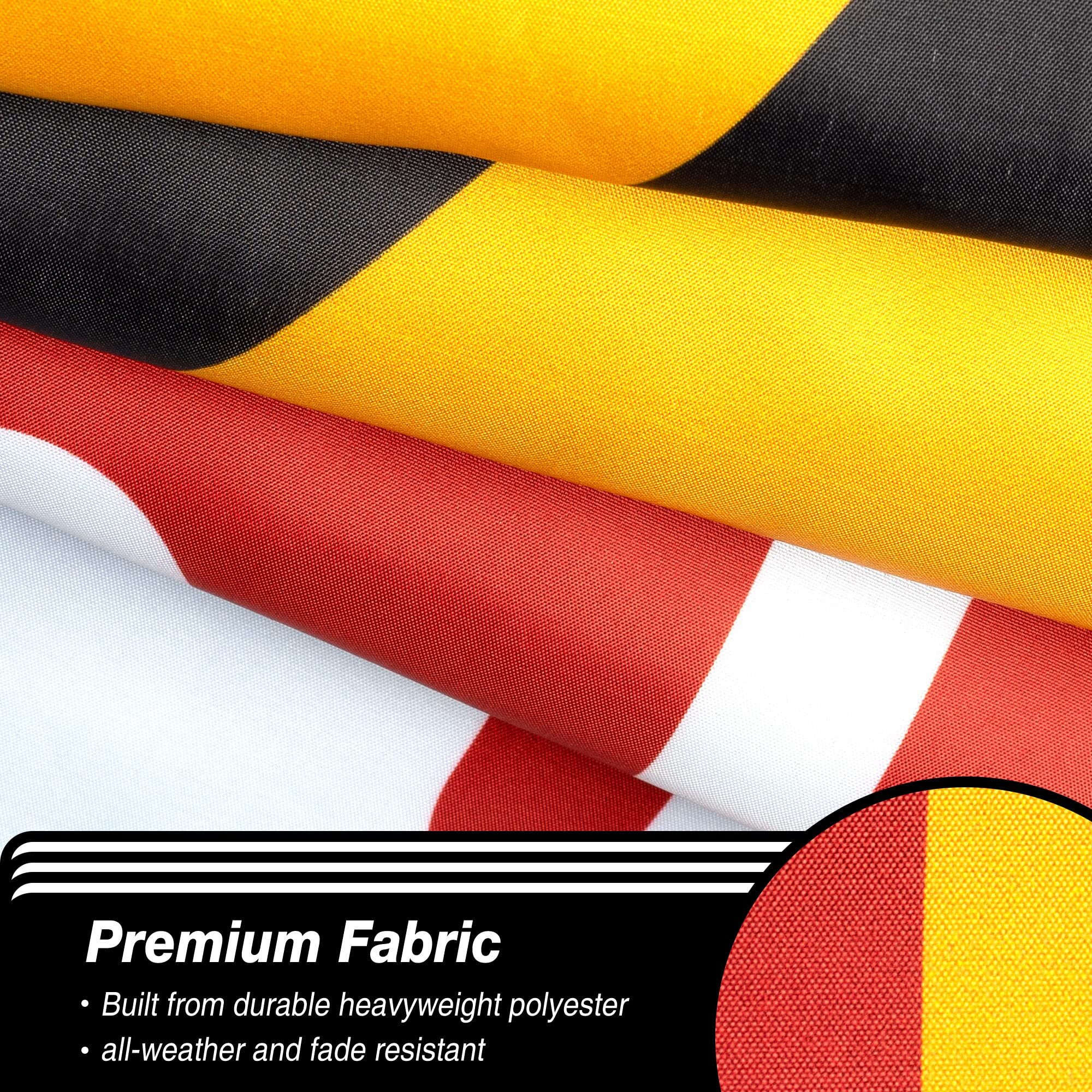 Xifan Double Sided Maryland State Flag 3X5 Ft, Heavy Duty 3 Ply Durable Polyester, Md Flag With Vibrant Print/4 Rows Hemming/Brass Grommets For Indoor Outdoor Decor