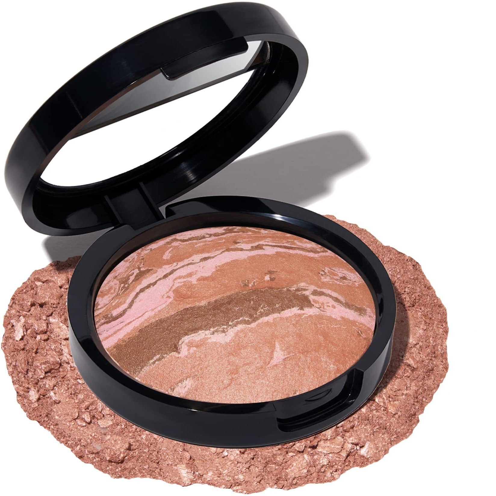 Laura Geller New York Baked Blush-N-Bronze Marbleized 2-In-1 Sculpting Bronzer Blush - Ginger Bronze - Contour Face With A Radiant Flush