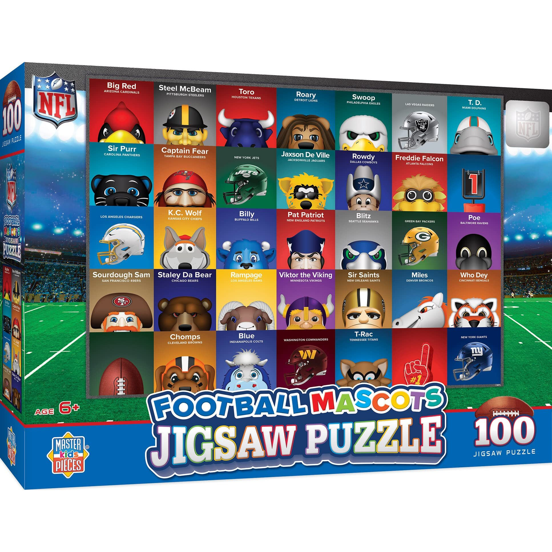 Nfl Mascot 100 Pc Puzzle