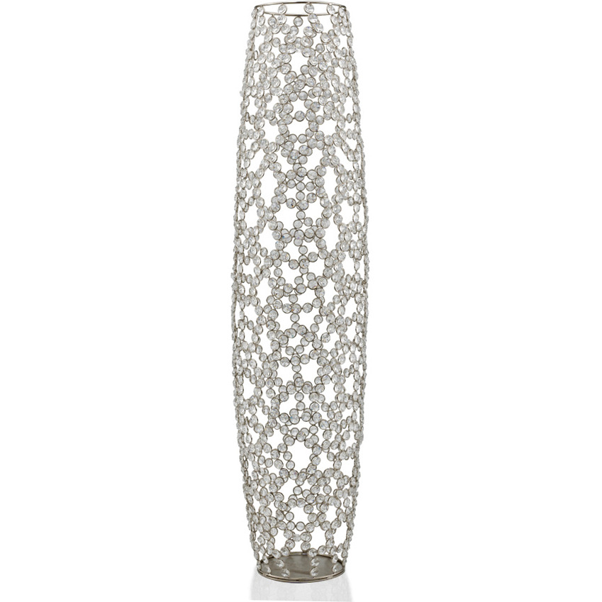 40""  Bling Faux Crystal Abstract Twigs Barrel Floor Vase