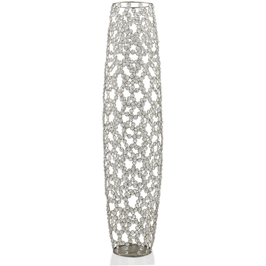 40""  Bling Faux Crystal Abstract Twigs Barrel Floor Vase