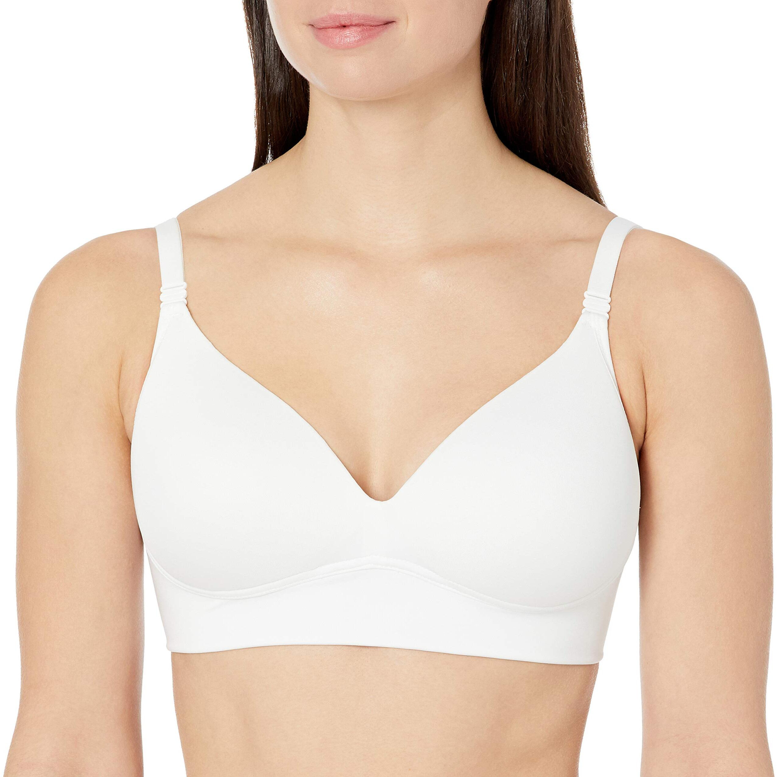 Warners Womens Benefits Allover-Smoothing Bliss Wireless Lightly Lined Convertible Comfort Bra Rm1011W, Classic White, 34B