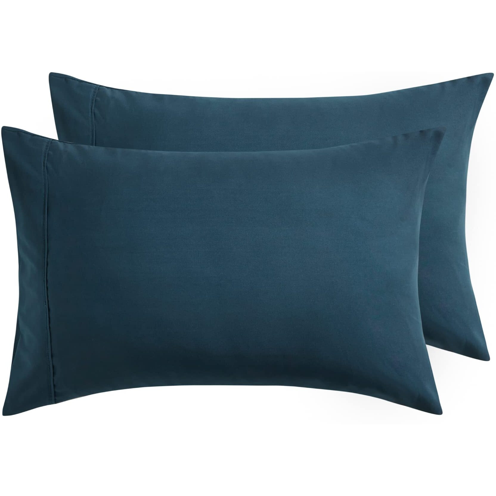 Bedsure Pillowcases Standard Size Set Of 2 - Navy Standard Pillow Cases 2 Pack 20 X 26 Inches, Brushed Microfiber, Pillow Case Covers With Envelop Closure