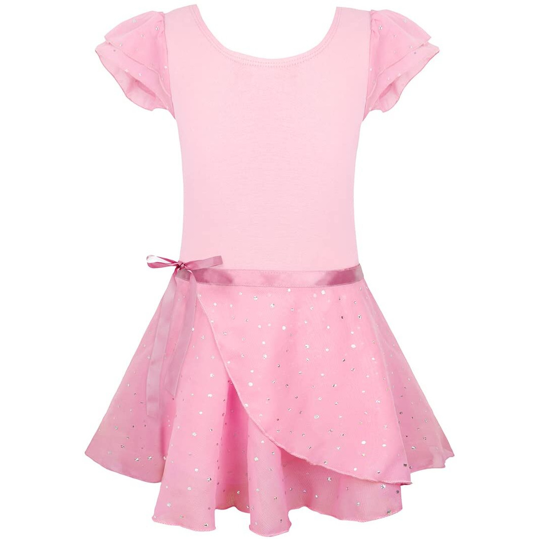 Eqsjiu Pink Ballet Leotards For Girls 5T Size 6 6-7 Years Old 5-6X Skirted Leotards With Skirts Ruffle Sleeve Dance Leotards For Toddler Girls