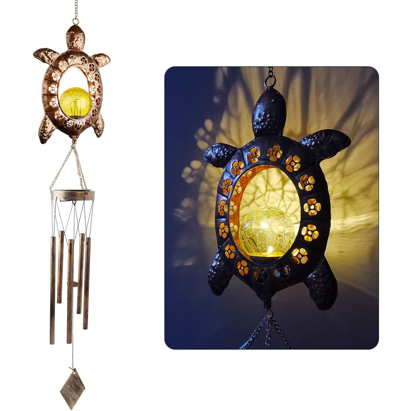 Sea Turtle Wind Chimes, Solar Wind Chime Outdoor, Gifts For Mom, Gifts For Women, Gifts For Grandma, Garden Courtyard Lawn Decoration, Thanksgiving Gifts, Decor Gifts For Christmas And New Year