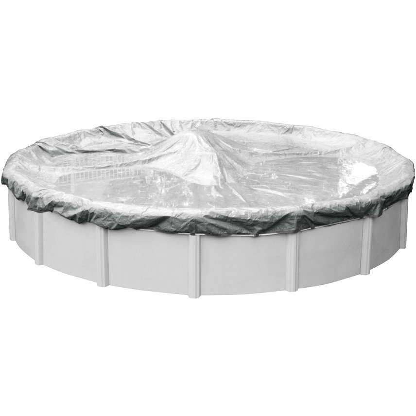 Robelle 5518-4-Rob Winter Round Above-Ground Pool Cover, 18-Ft, 03 - Dura-Guard Silver