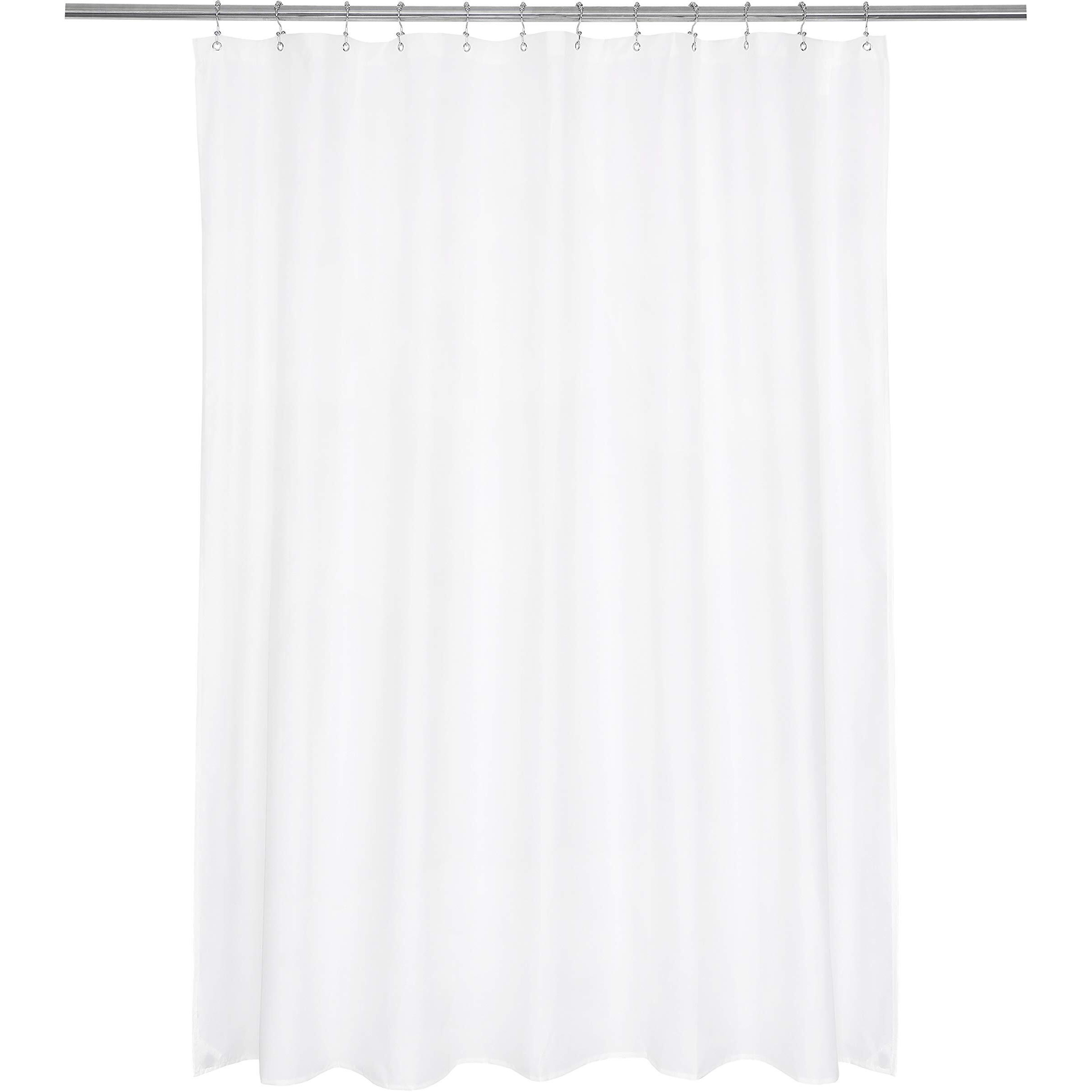 Ultimate Waterproof Extra Long Fabric Shower Curtain Or Liner 72X90, Breathable Tpu & Machine Washable, Use For Bath Tub/Stall In Home And Hotel, White, 72 "&quotX90 ""