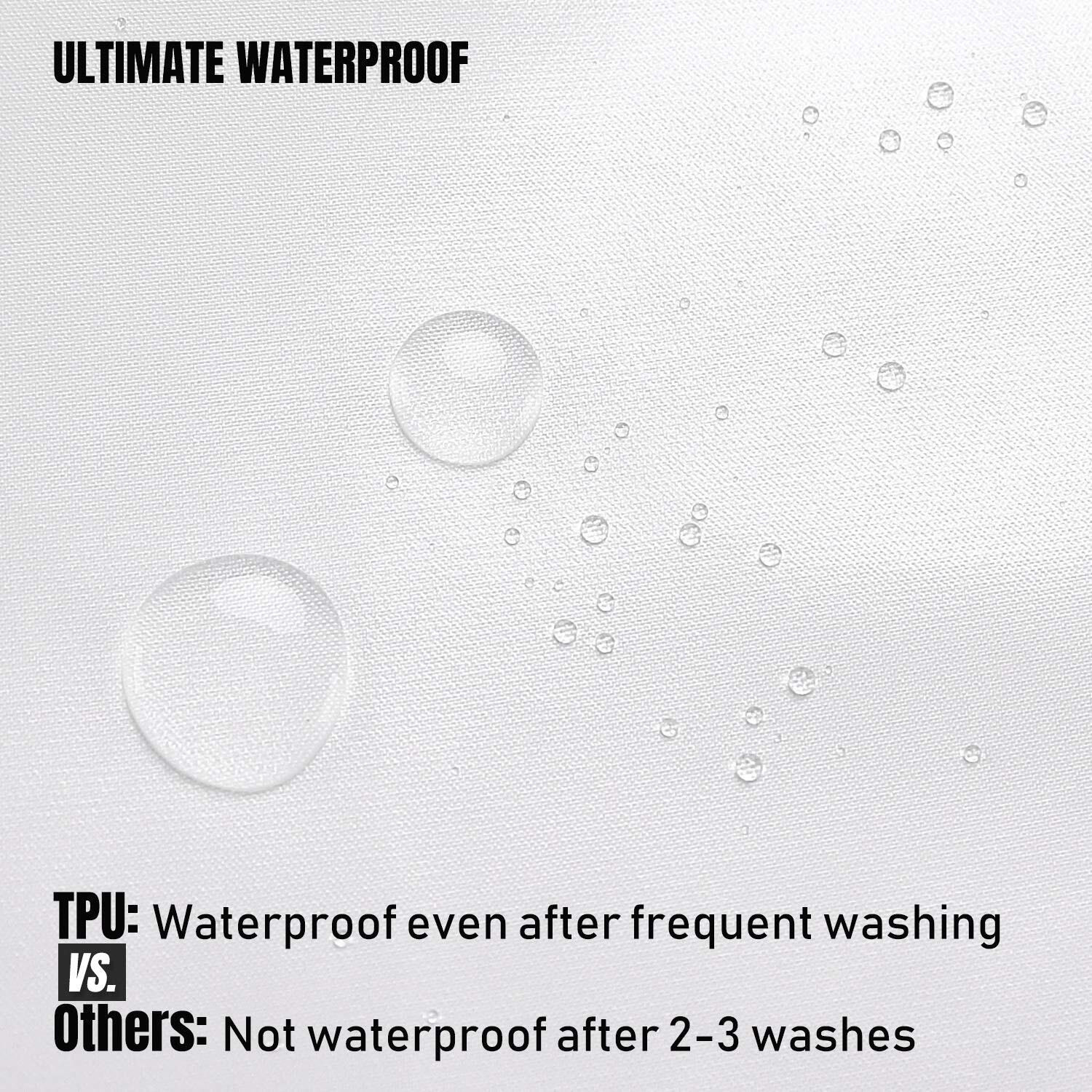 Ultimate Waterproof Extra Long Fabric Shower Curtain Or Liner 72X90, Breathable Tpu & Machine Washable, Use For Bath Tub/Stall In Home And Hotel, White, 72 "&quotX90 ""