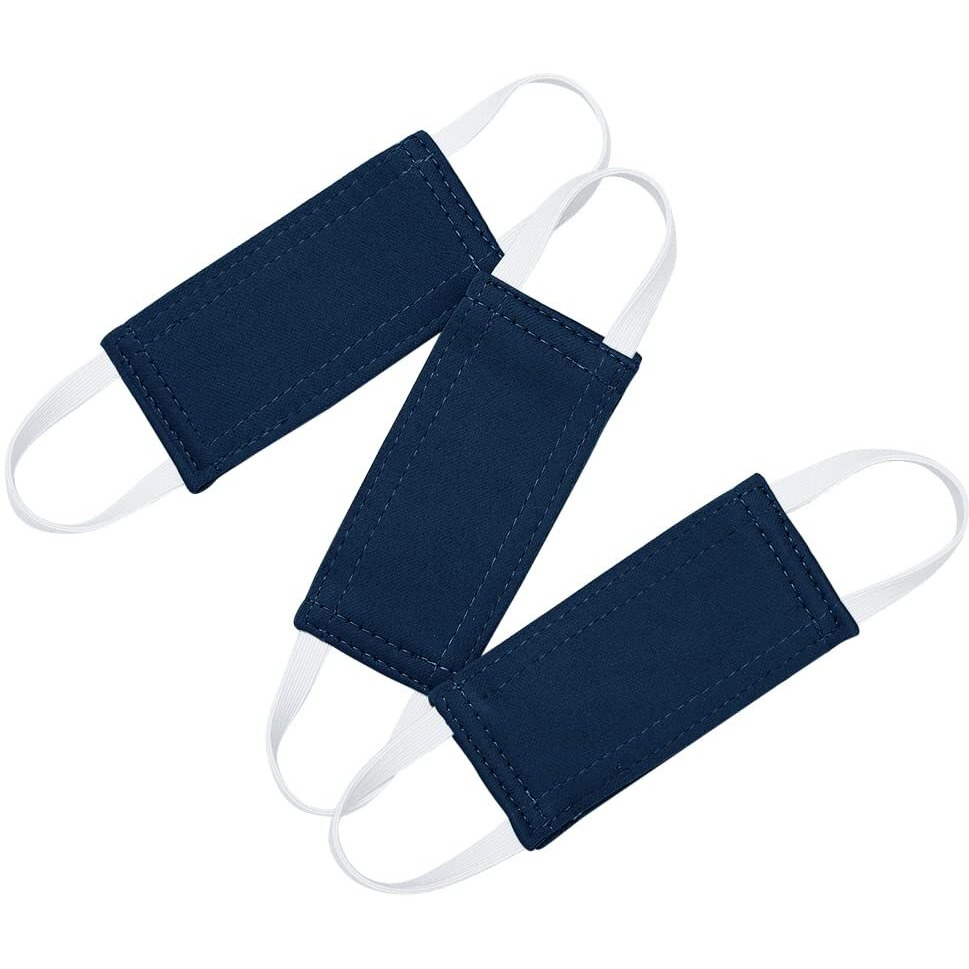 Pony Dance Baby Door Latch Cover Closer - Nursery Door Silencer With Strong Elastic Straps, Thick Solid Cushion For Noise Reduction, Prevents Slamming, 3 Pieces, 4W X 2L Inches, Navy Blue