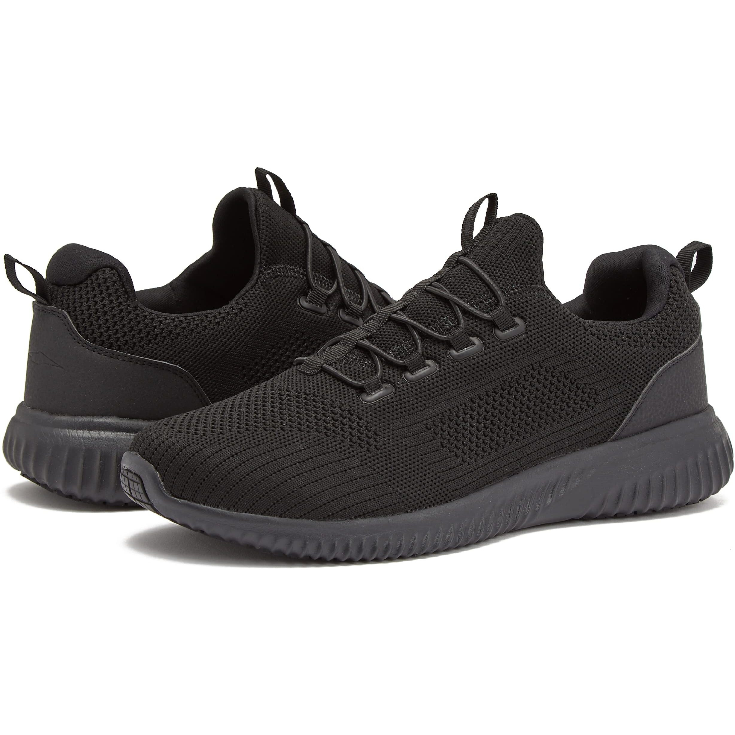 Avia Anchor Sr Mesh Slip On Non Slip Shoes For Men, Water Resistant Mens Restaurant, Work  Food Service Sneakers- Black, 8 Medium