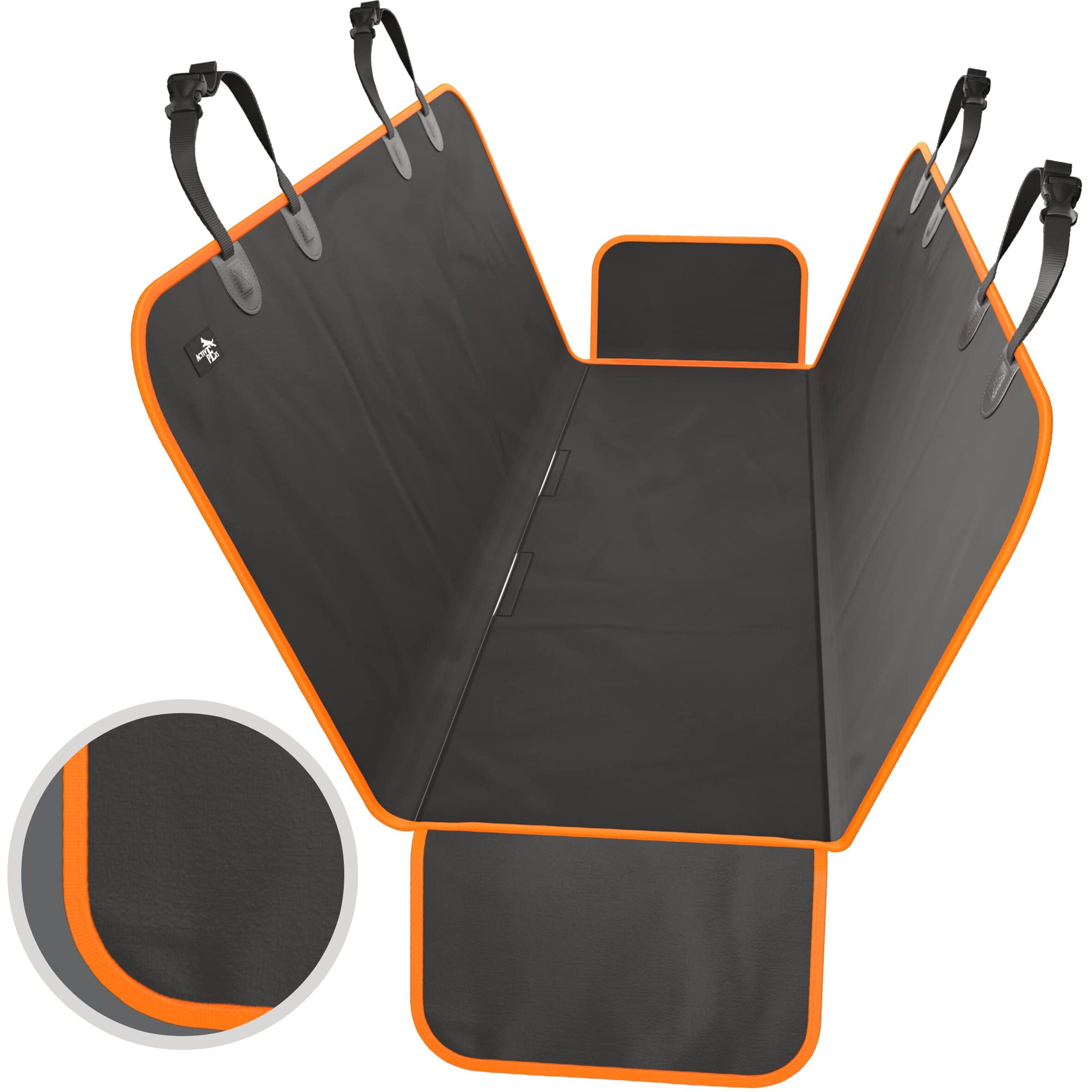 Active Pets Car Seat Cover For Dogs - Xl Waterproof Dog Seat Cover For Back Seat In Suv Or Truck - Convertible Pet Hammock  Trunk Protector For Travel - Orange